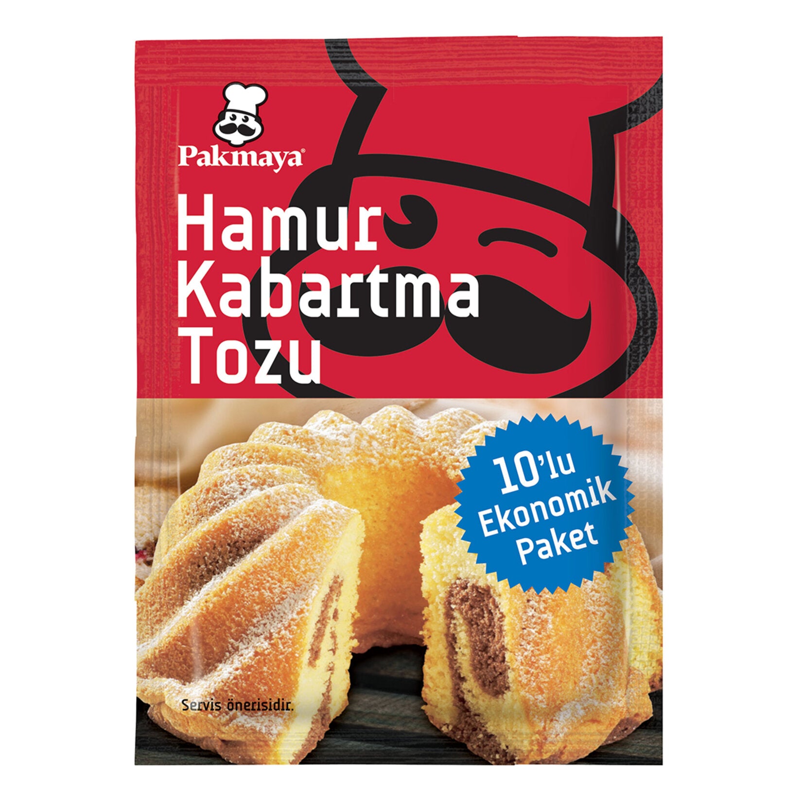 Pakmaya 10-Pack Baking Powder (Hamur Kabartma Tozu) 100 G