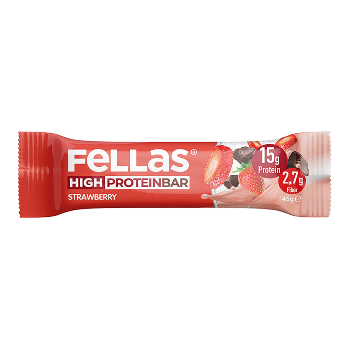 Fellas High Protein Bar - Strawberry 45 G
