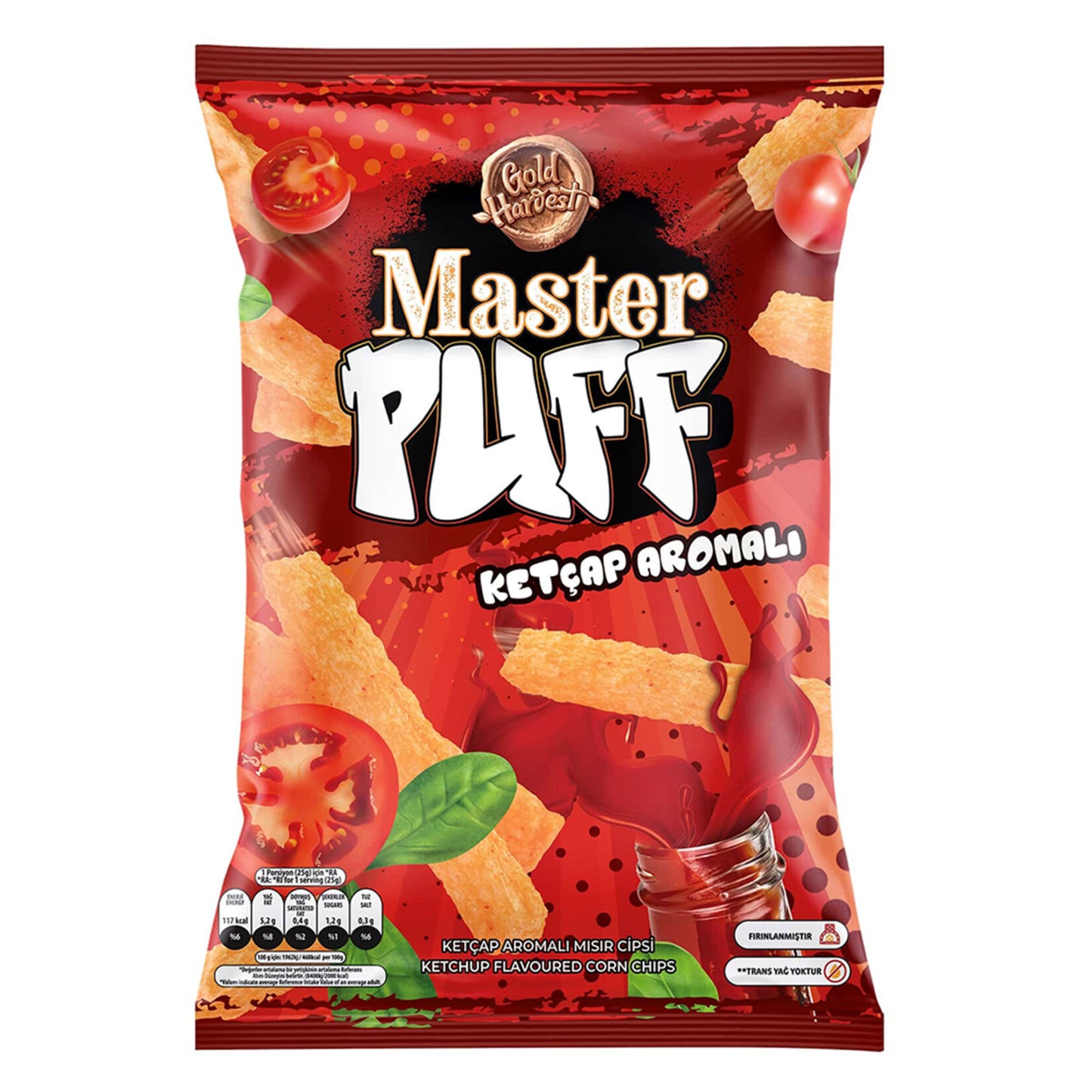 Master Puff Ketçap Çeşnili Mısır Çerezi 90 G