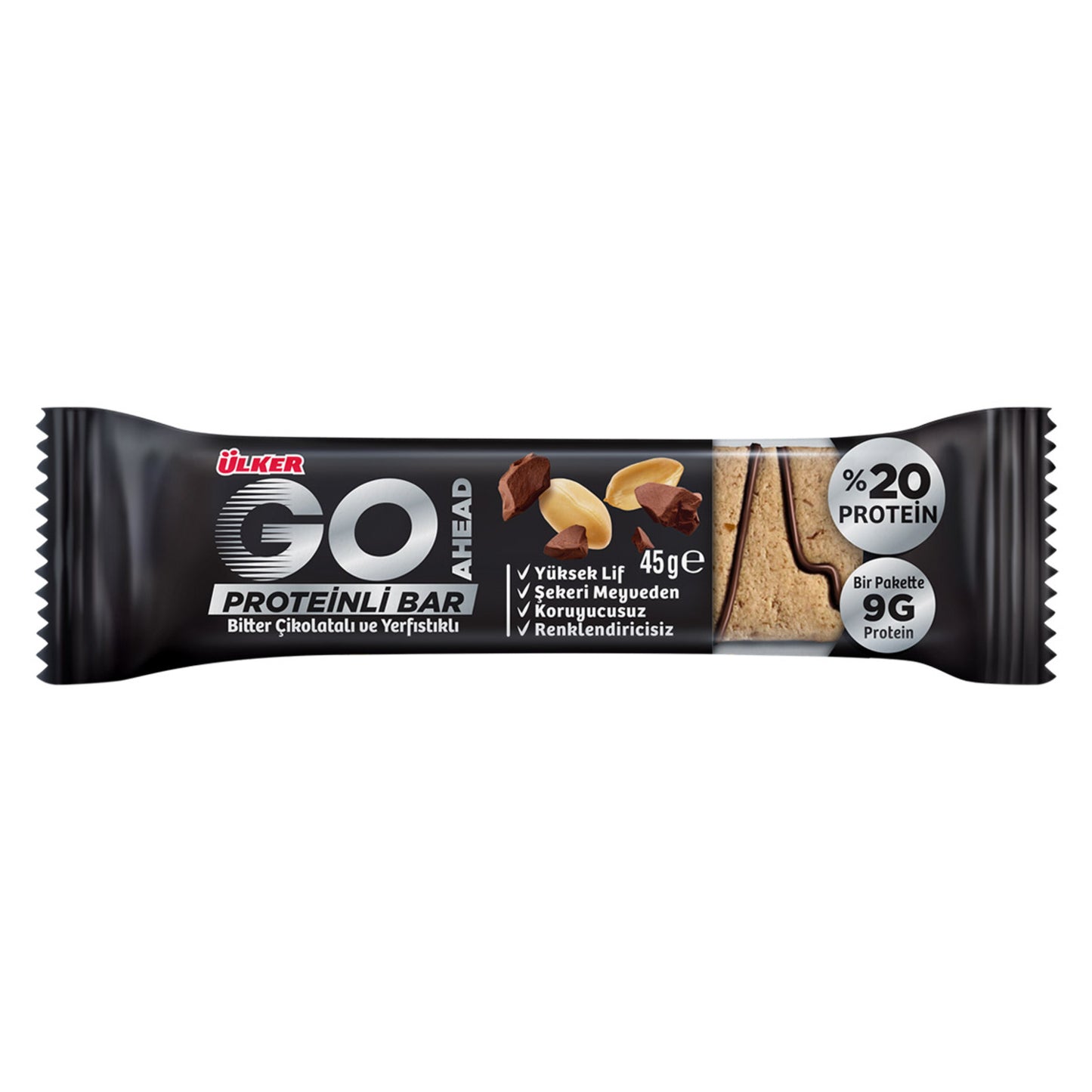 Ülker Go Ahead Peanut Protein Bar (Yer Fıstıklı Protein Bar) 45 G