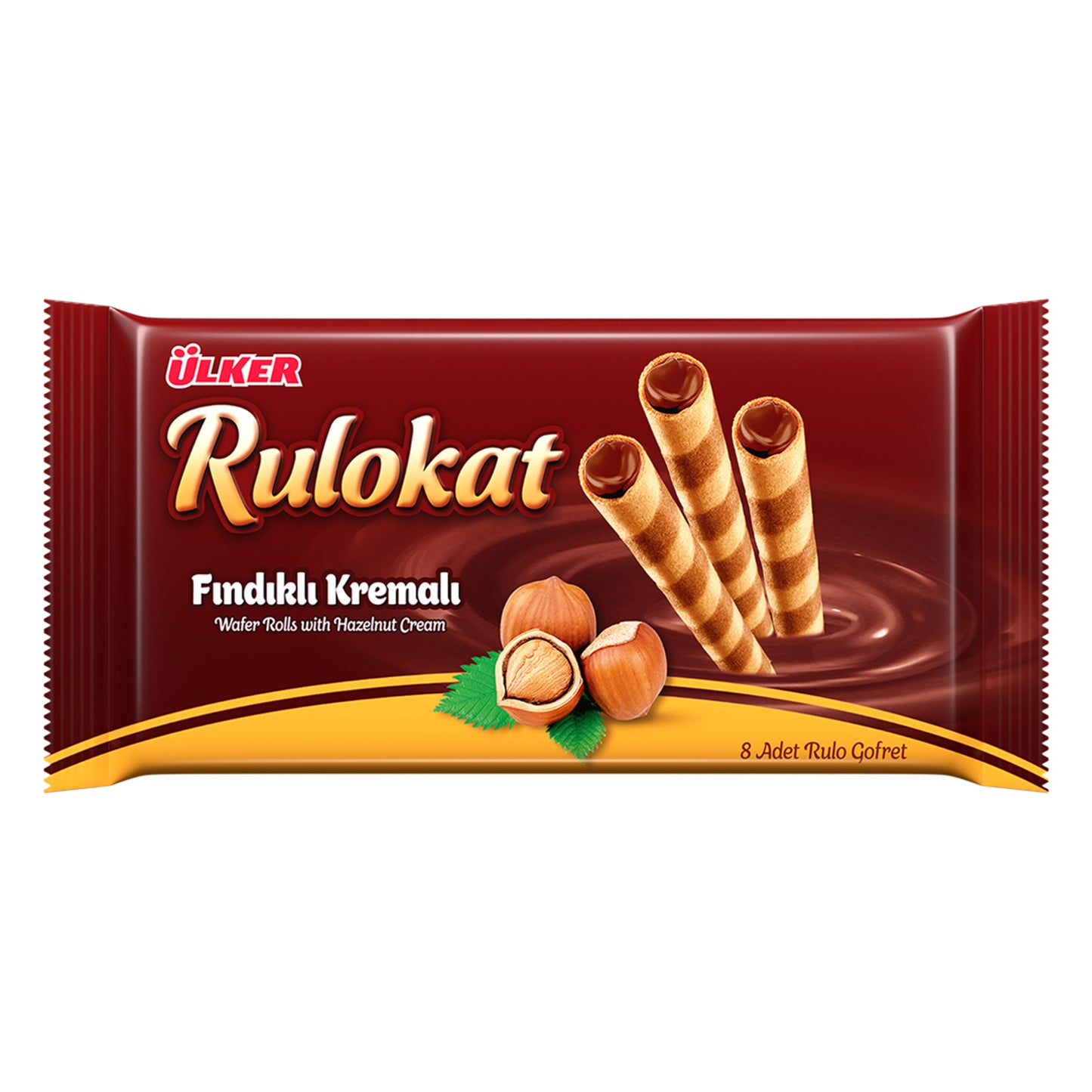 Ülker Rulokat 9 Layer Taste Hazelnut Roll Wafer 42g