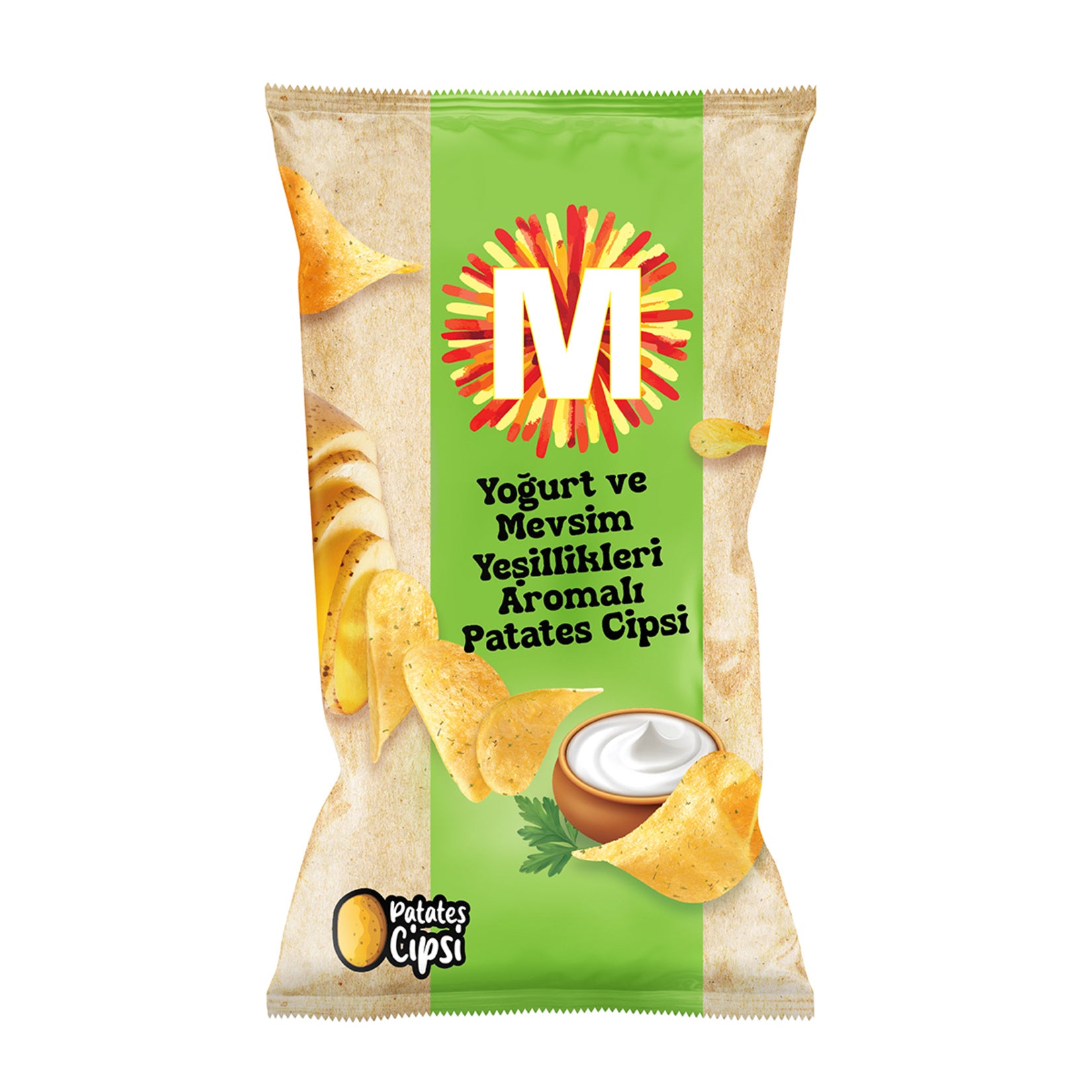 Migros Yoğurt Mevsim Yeşillik Aromalı Patates Cipsi 135 G