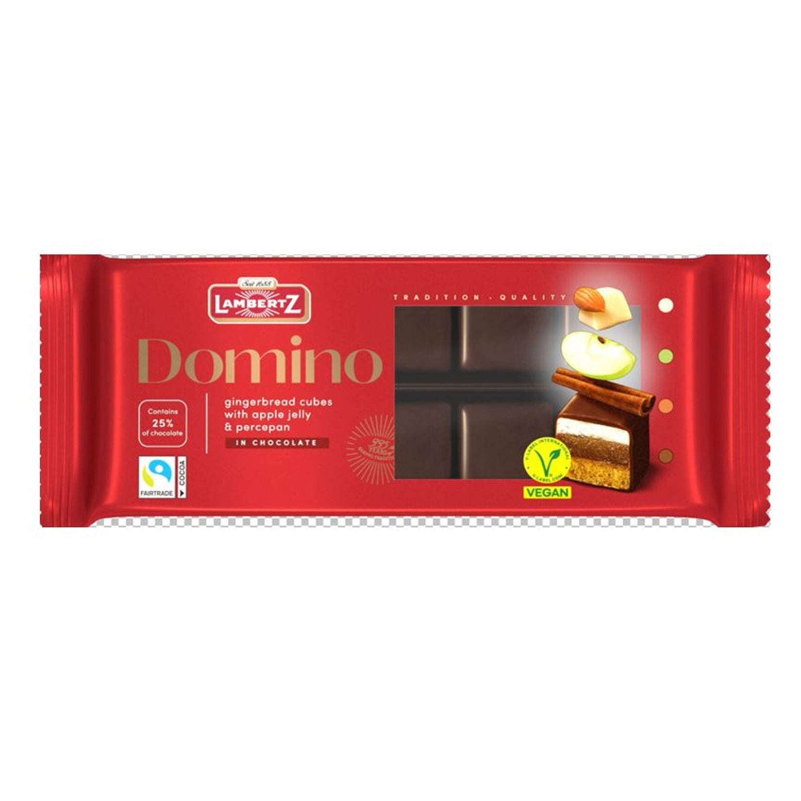 Lambertz Domino Elmalı Jöleli & Zencefilli Küpler 125 G