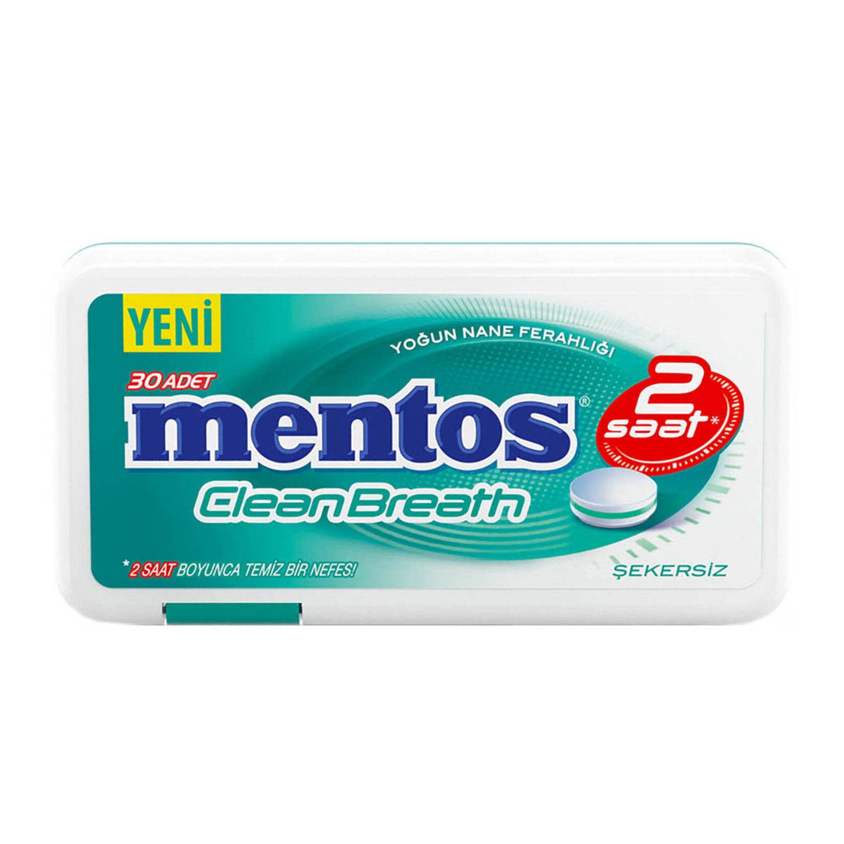 Mentos 2 Hours Clean Breath Intense Mint Freshness (Yoğun Nane Ferahlığı) 21 G