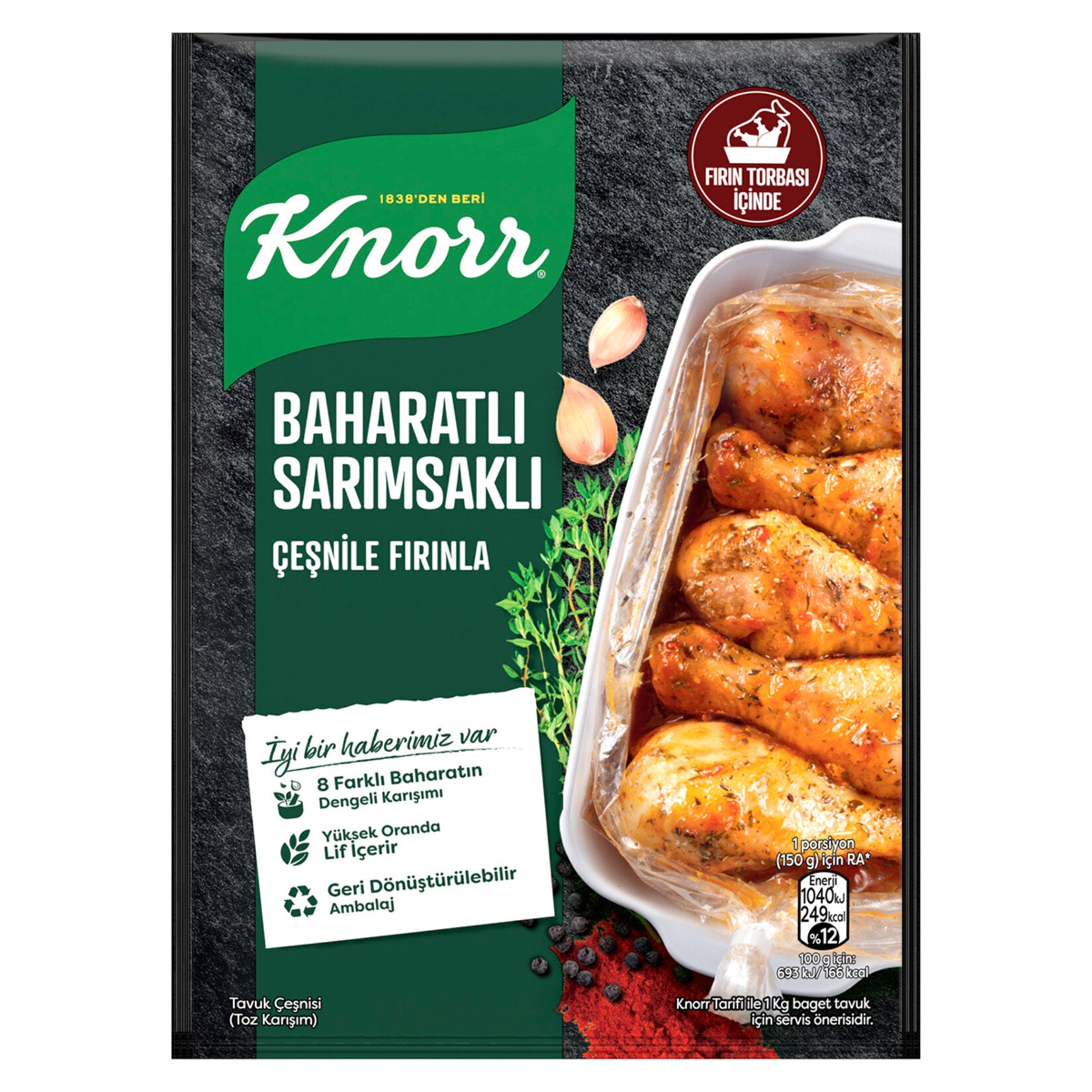 Knorr Fırında Tavuk Çeşnisi Baharat&Sarımsak 34 G