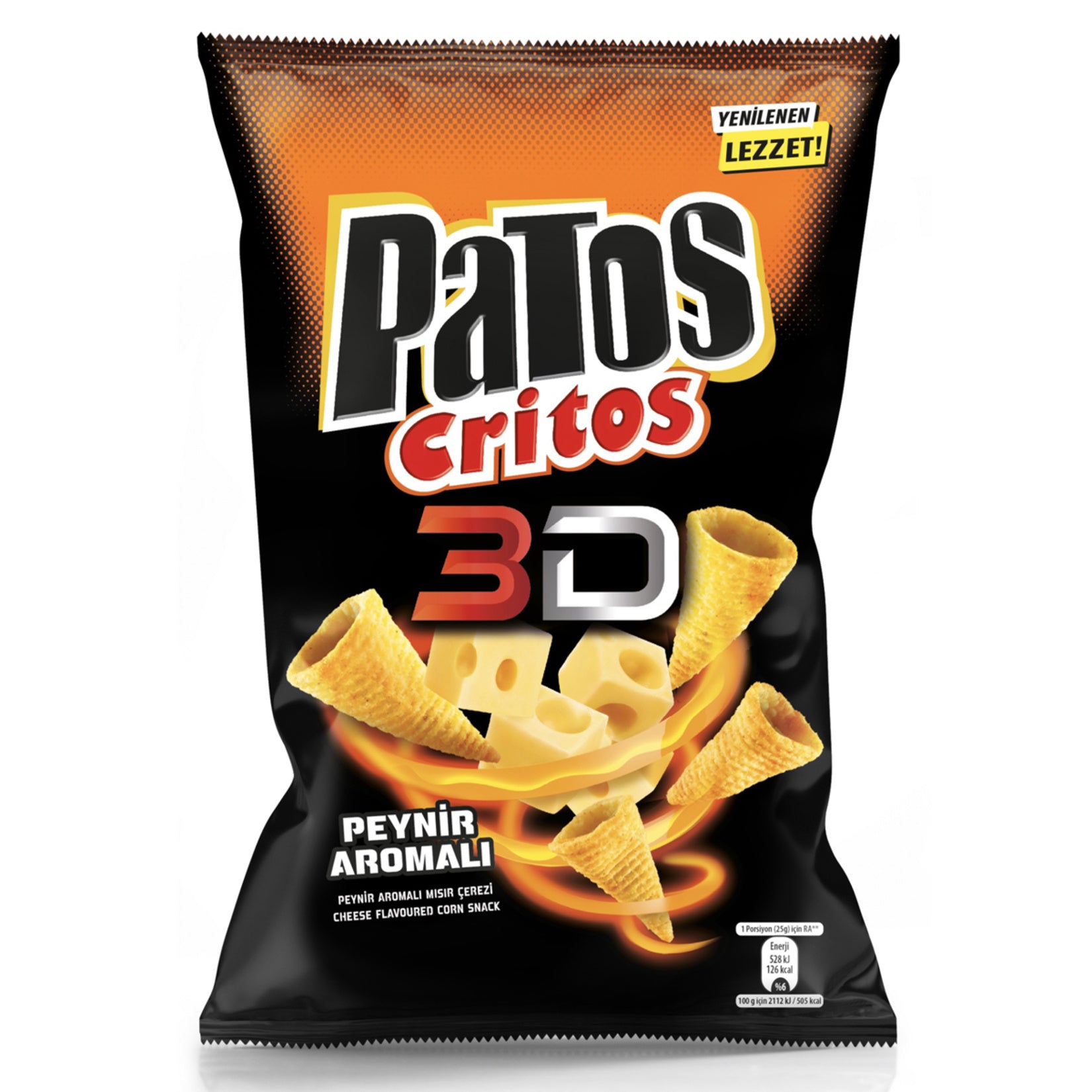 Patos Cheese-Flavored Corn Snack (Peynir Aromalı Mısır Çerezi) 115g