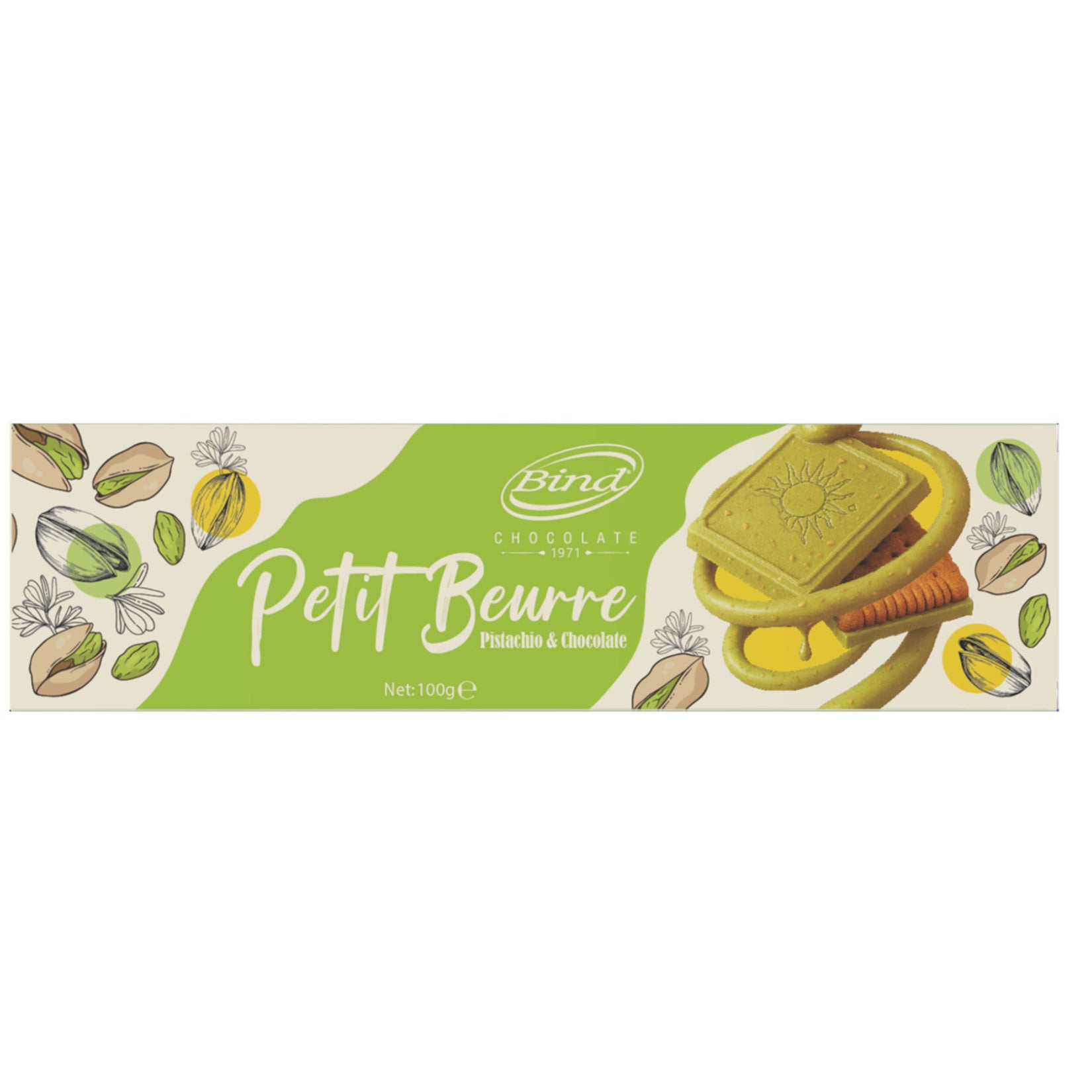 Bind Petit Beurre Pistachio Cookies 100g