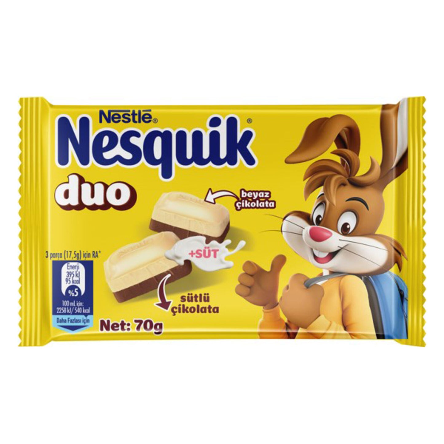 Nestle Nesquik Duo Square Chocolate (Nestle Nesquik Duo Kare Çikolata) 70g