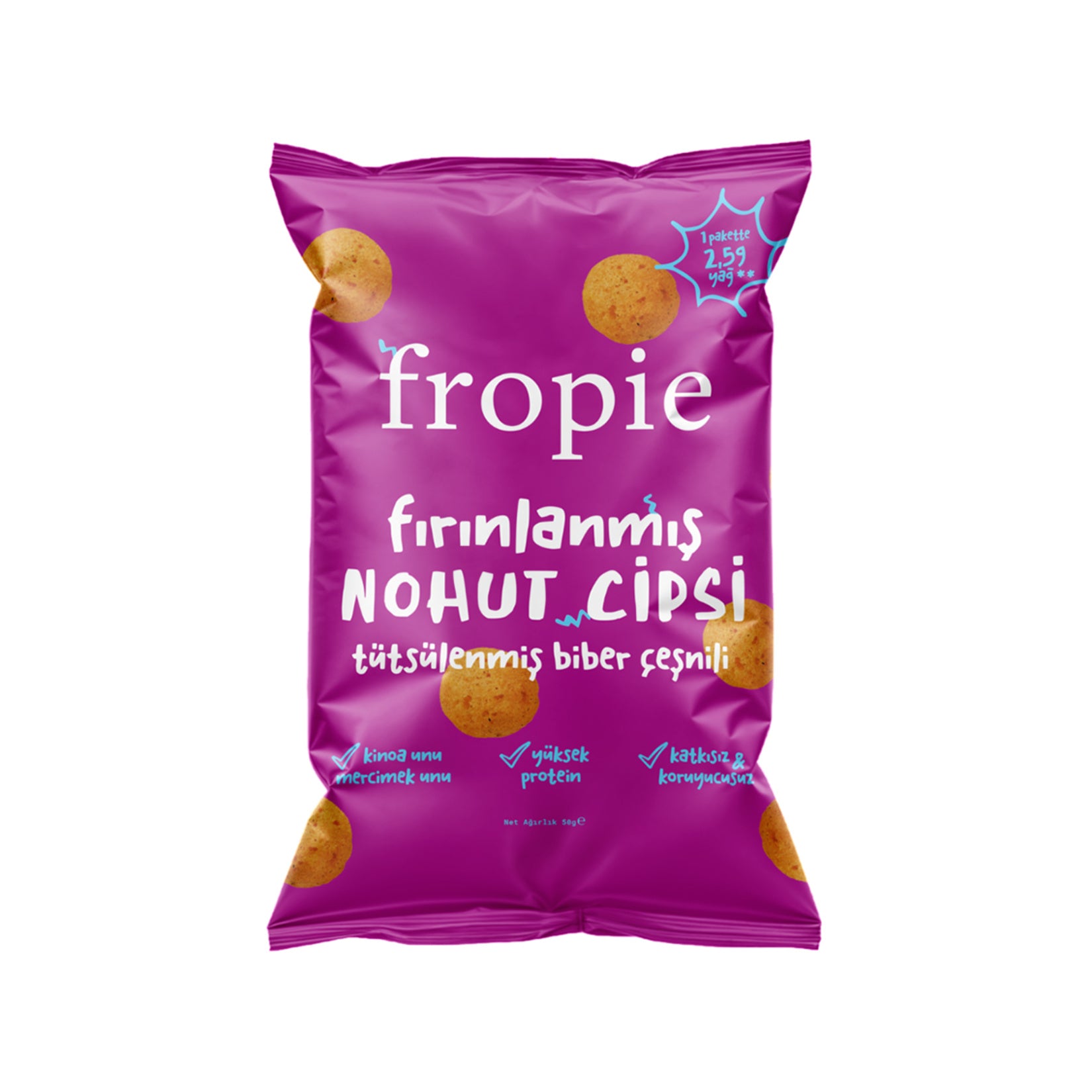 Fropie Fırınlanmış Nohut Cipsi Tütsülenmiş Biber Çeşnili 50 G