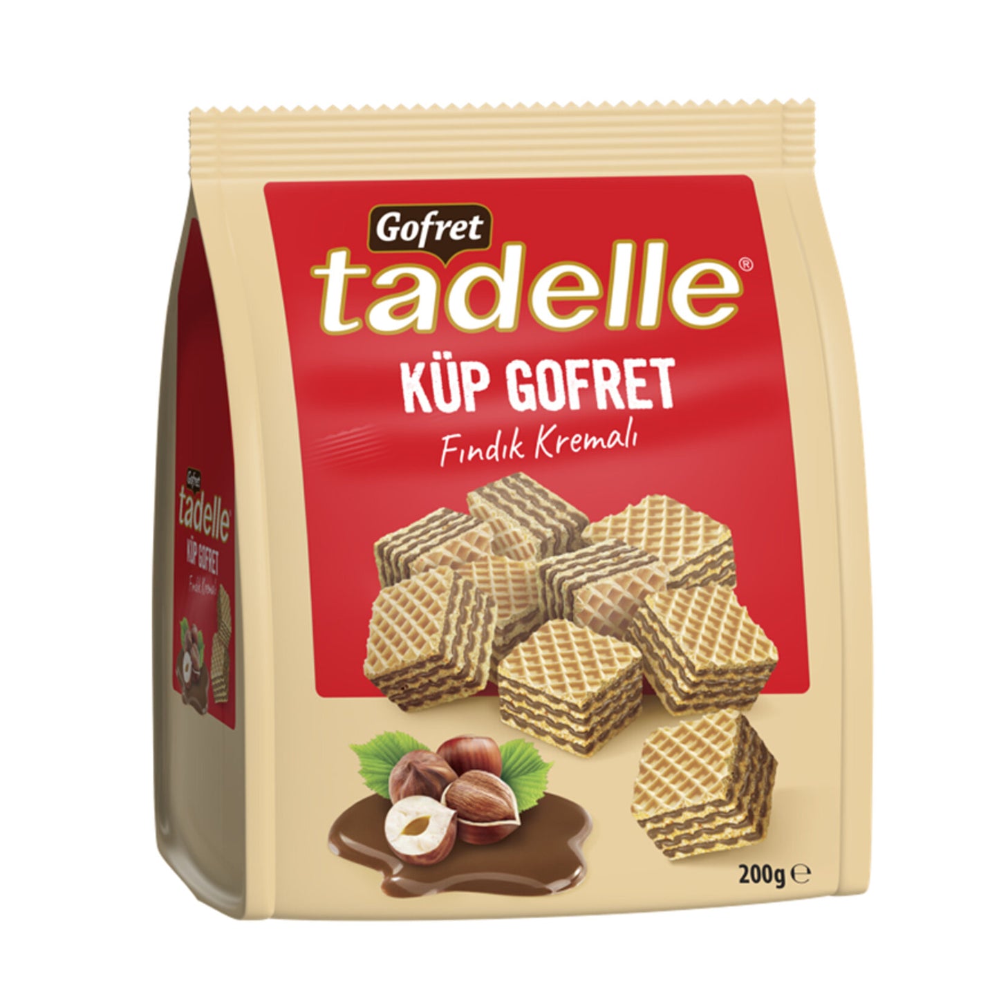 Tadelle Cube Wafer with Hazelnut Cream (Küp Gofret Fındık Kremalı) 200g