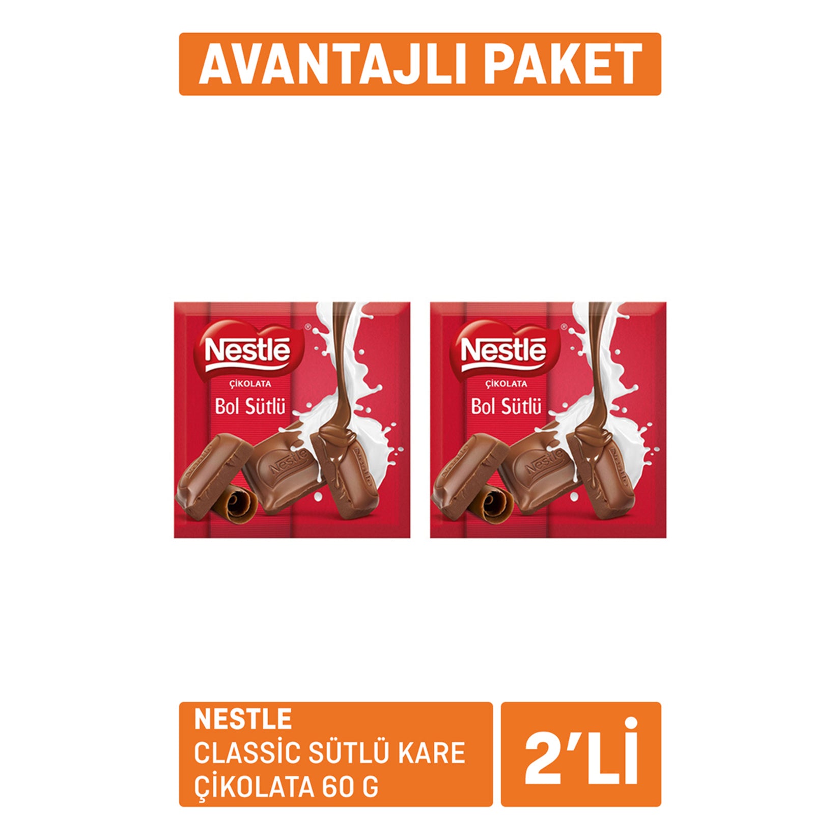 Nestle Classic Milk Chocolate Bar 2 x 60 G