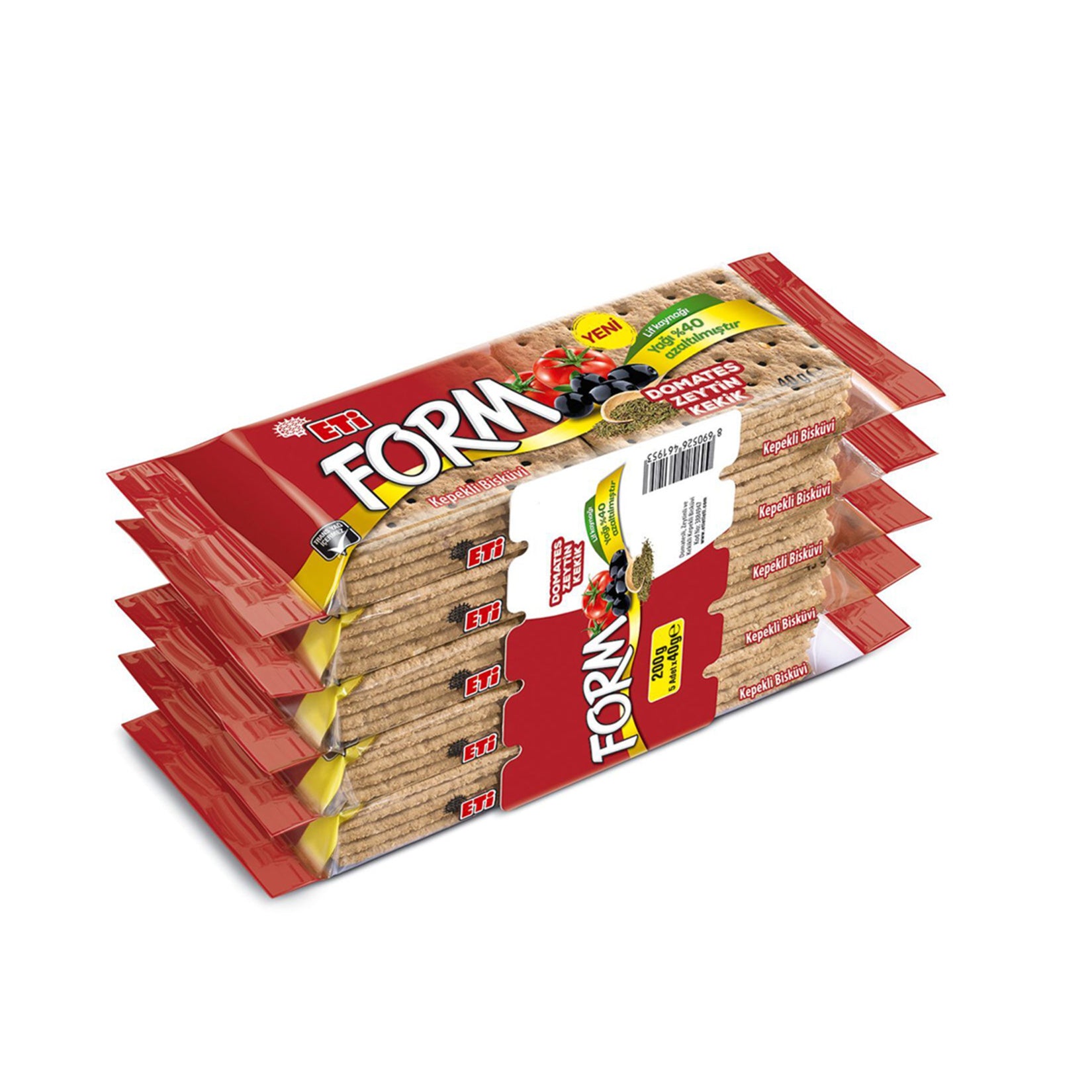 Eti Form Whole Wheat Tomato Crackers 5 Pack 200g