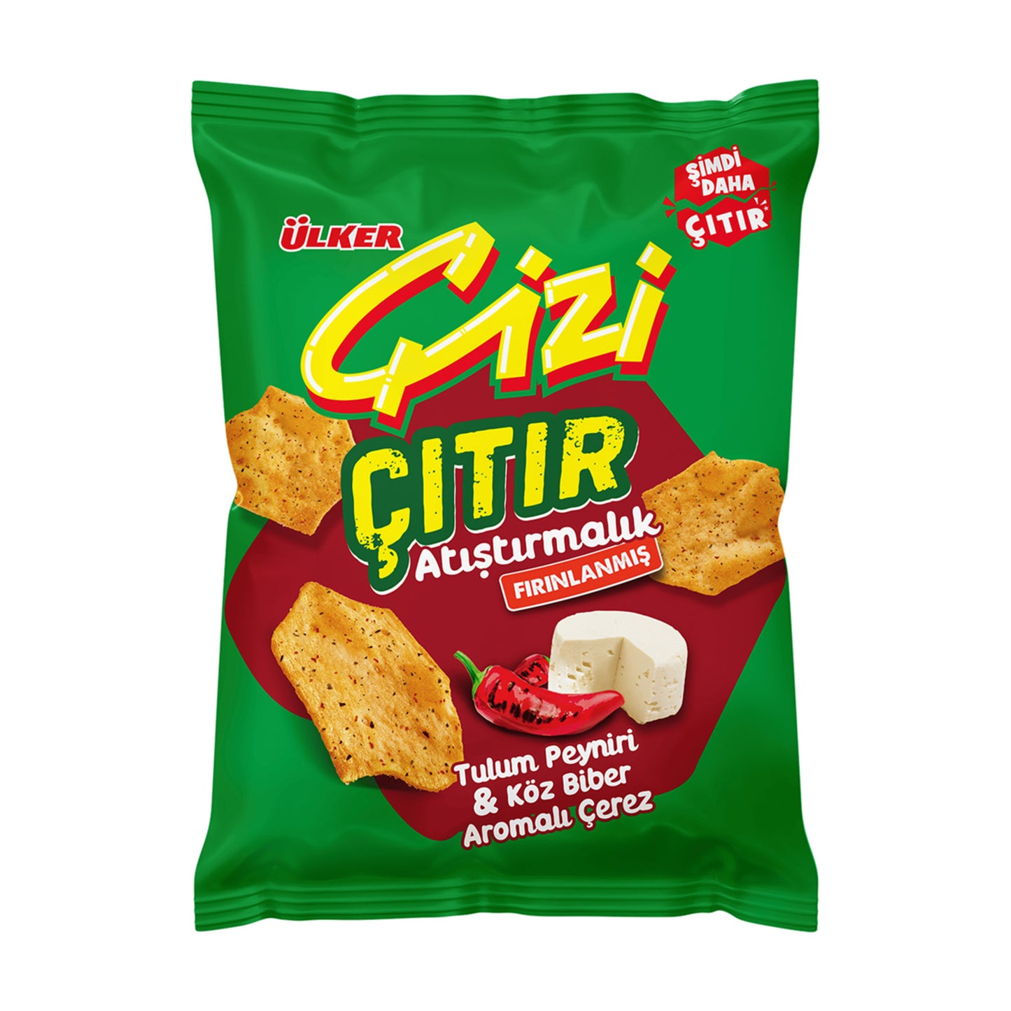 Ülker Çizi Crispy Tulum Cheese & Roasted Pepper (Köz Biber) 50 G