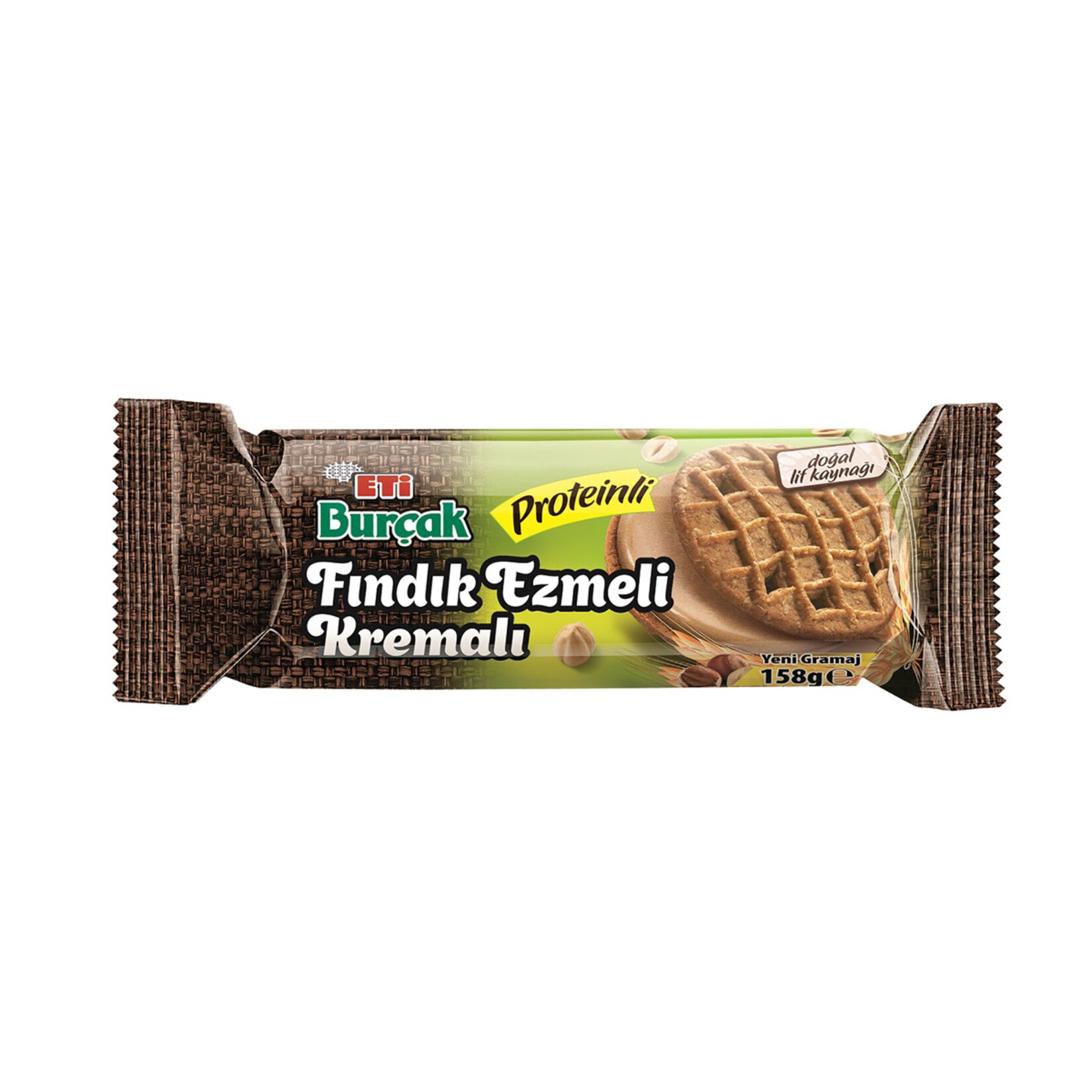 Eti Burçak Hazelnut Cream Protein Biscuit (Fındık Ezmeli Proteinli Bisküvi) 158g