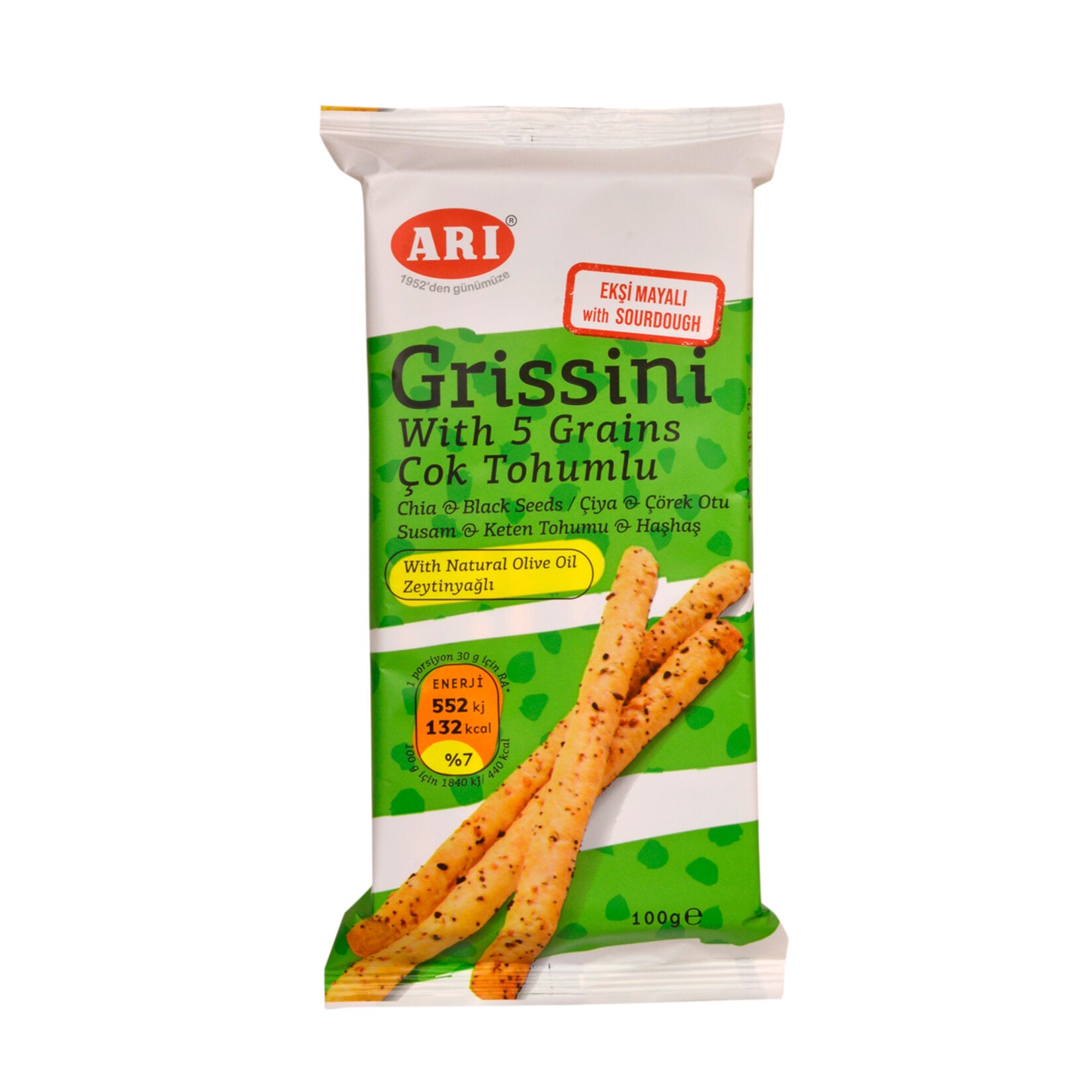 Arı Multi-Seed Sourdough Grissini (Çok Tohumlu Ekşi Mayalı Grissini) 100g