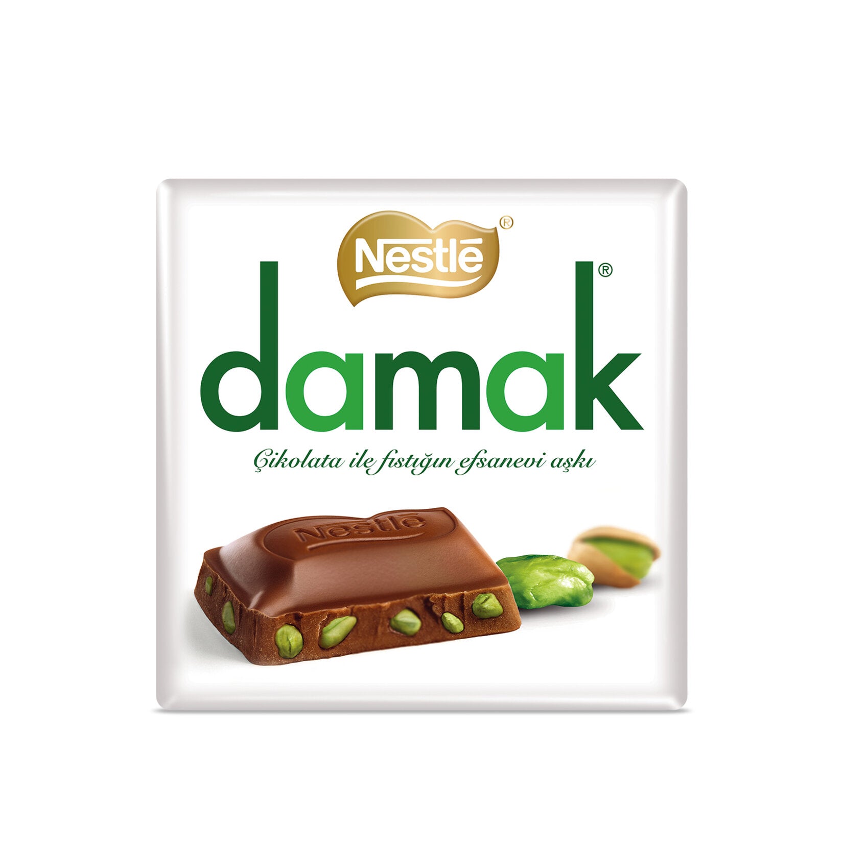Nestle Damak Milk Chocolate with Pistachio (Antep Fıstıklı Sütlü Kare Çikolata) 60 G