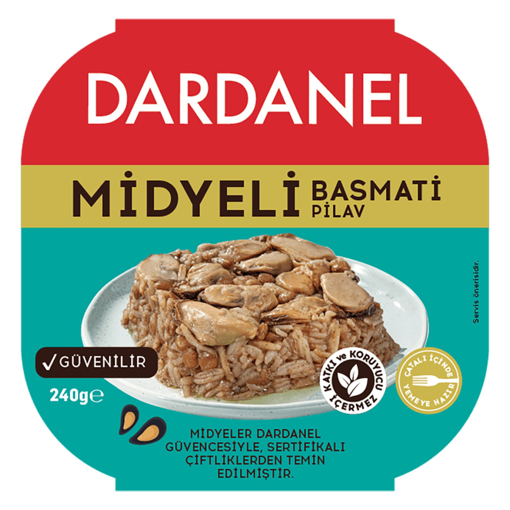Dardanel Ready Meal with Basmati Rice and Mussels (Midyeli Basmati Pilavlı Hazır Yemek) 240g