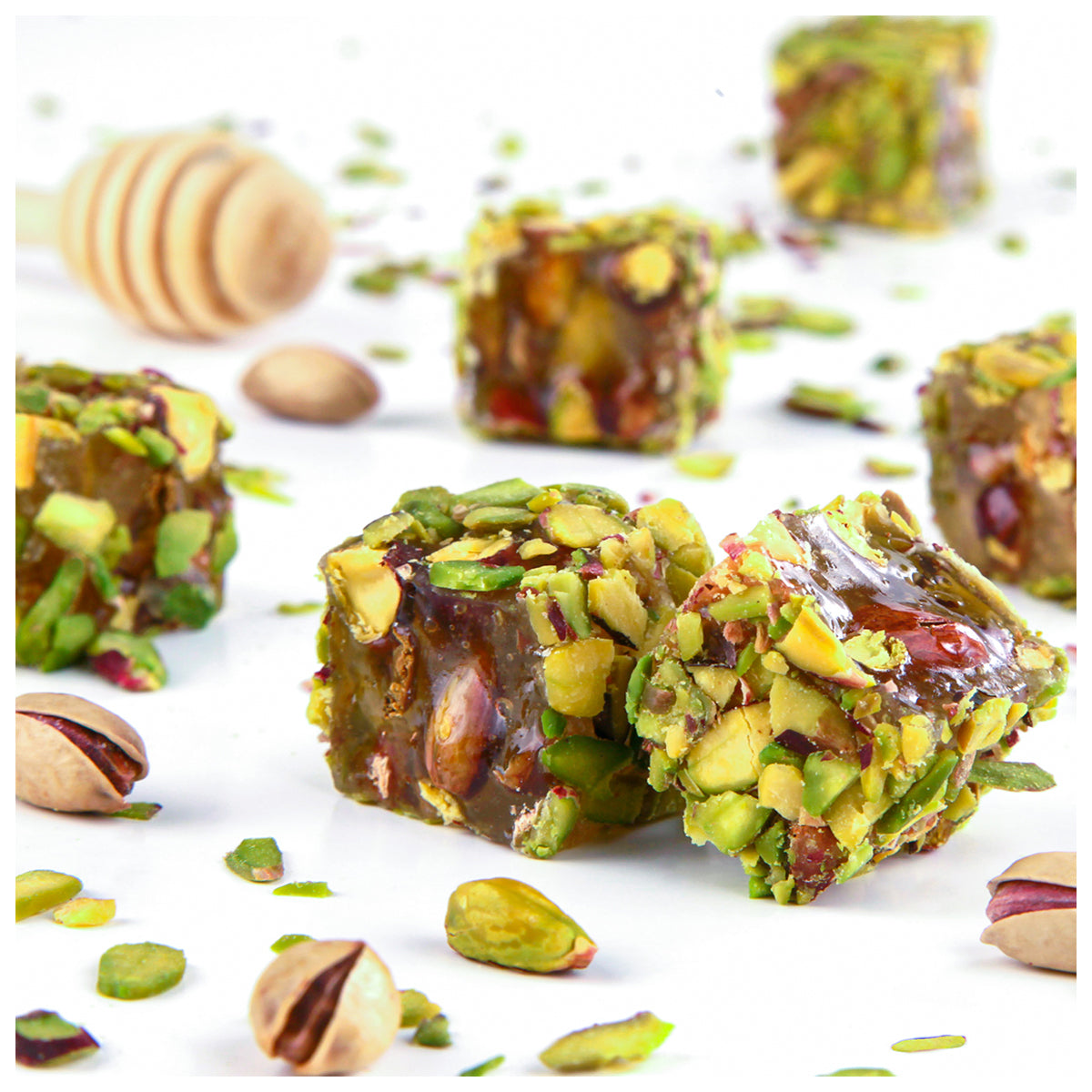 File Pistachio (antep fıstığı) Covered Honey (bal) Turkish Delight per kg