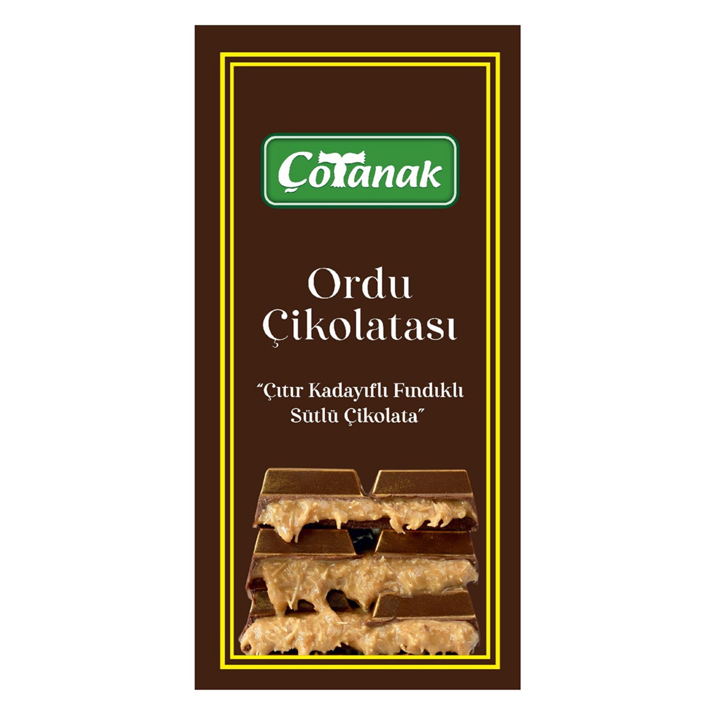 Çotanak Ordu Hazelnut Cream Crispy Kadayıf Filled Chocolate 100g