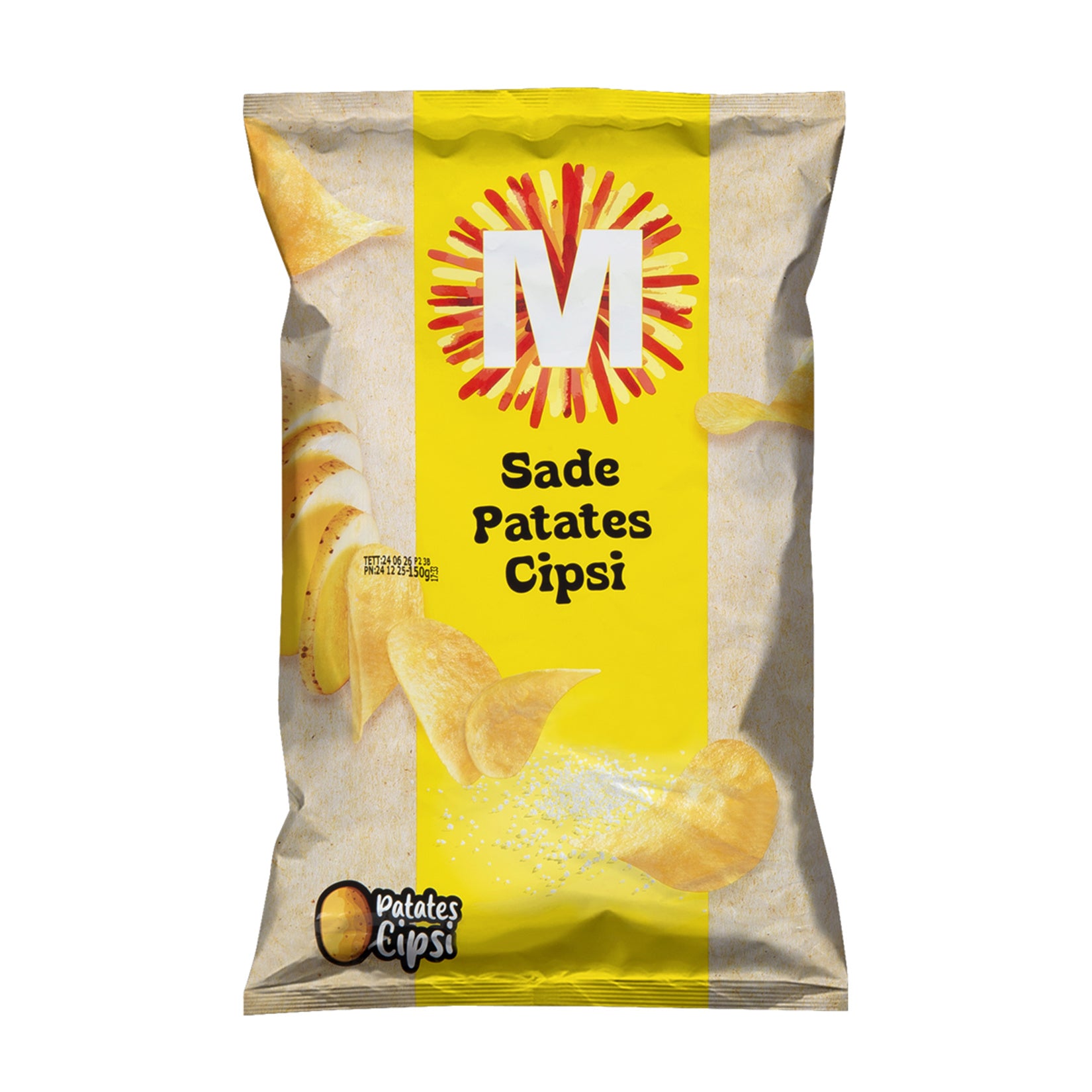 Migros Plain Potato Chips (Sade Patates Cipsi) 150g