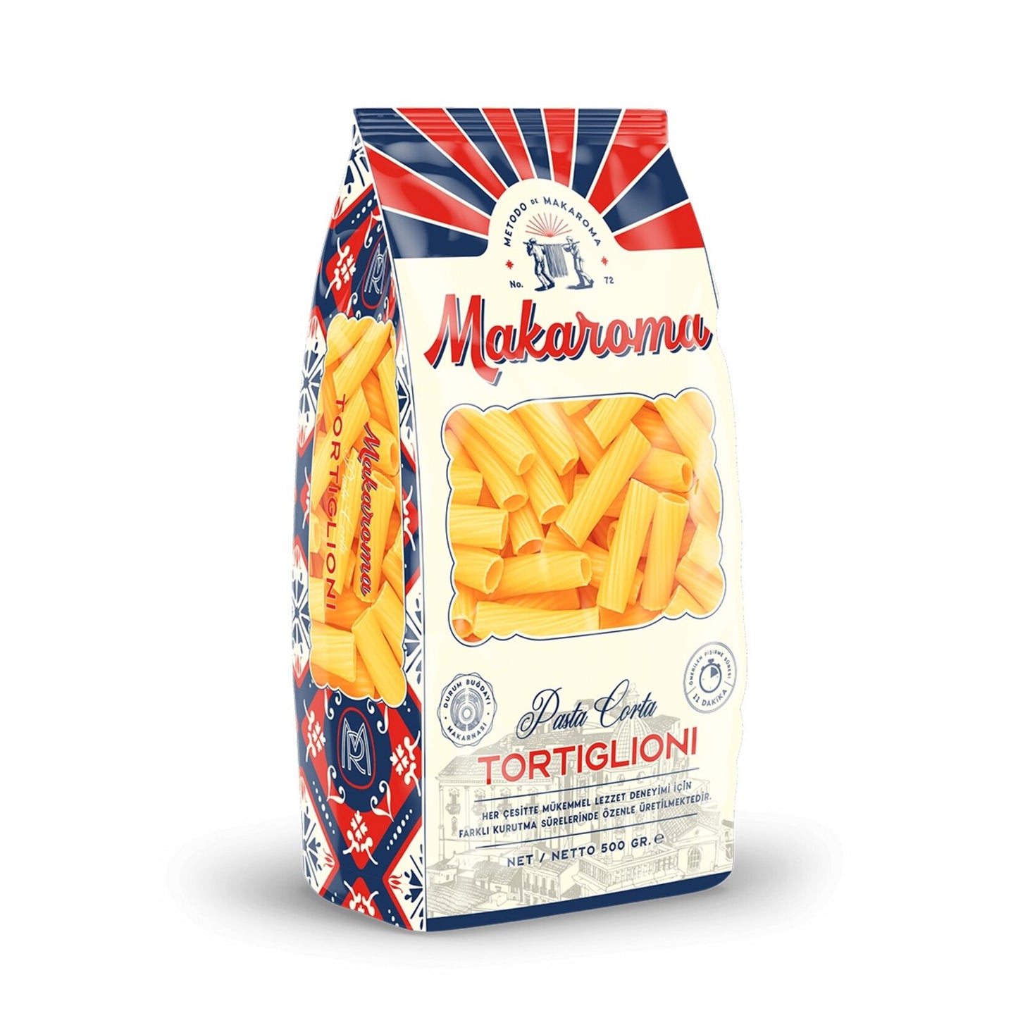 Makaroma Tortiglioni (Kalın Kesme) 500 G
