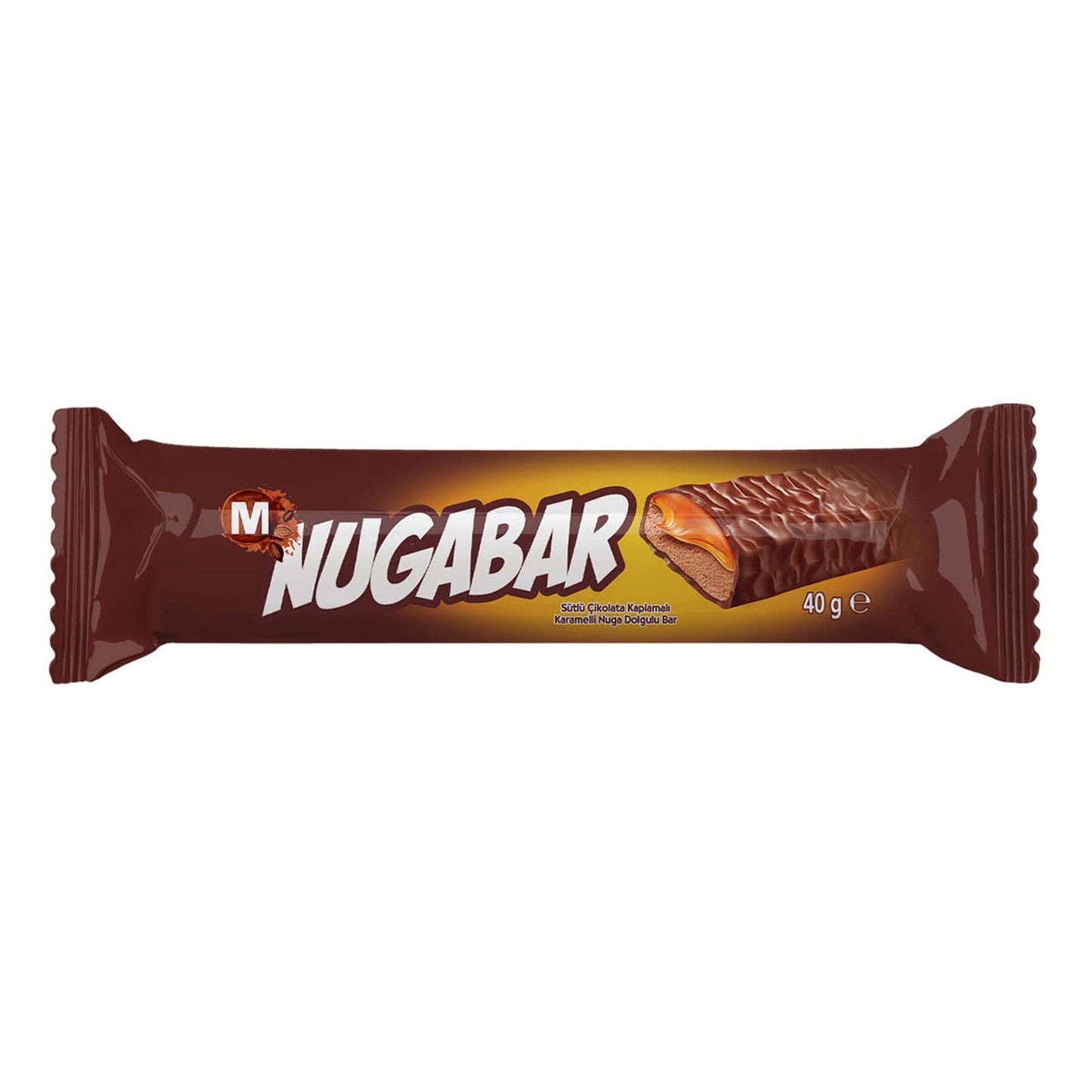Migros Sütlü Çikolata Kaplı Karamelli Nuga Dolgulu Bar 40 G