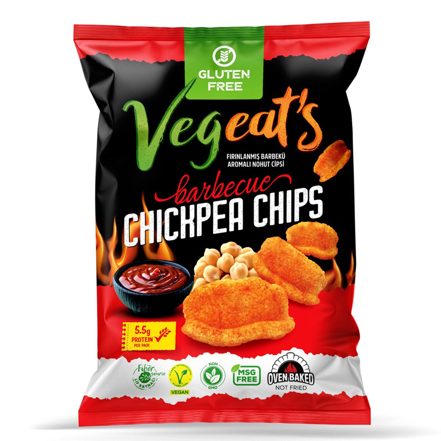 Vegeat's Baked Barbecue Flavored Chickpea Chips 50g