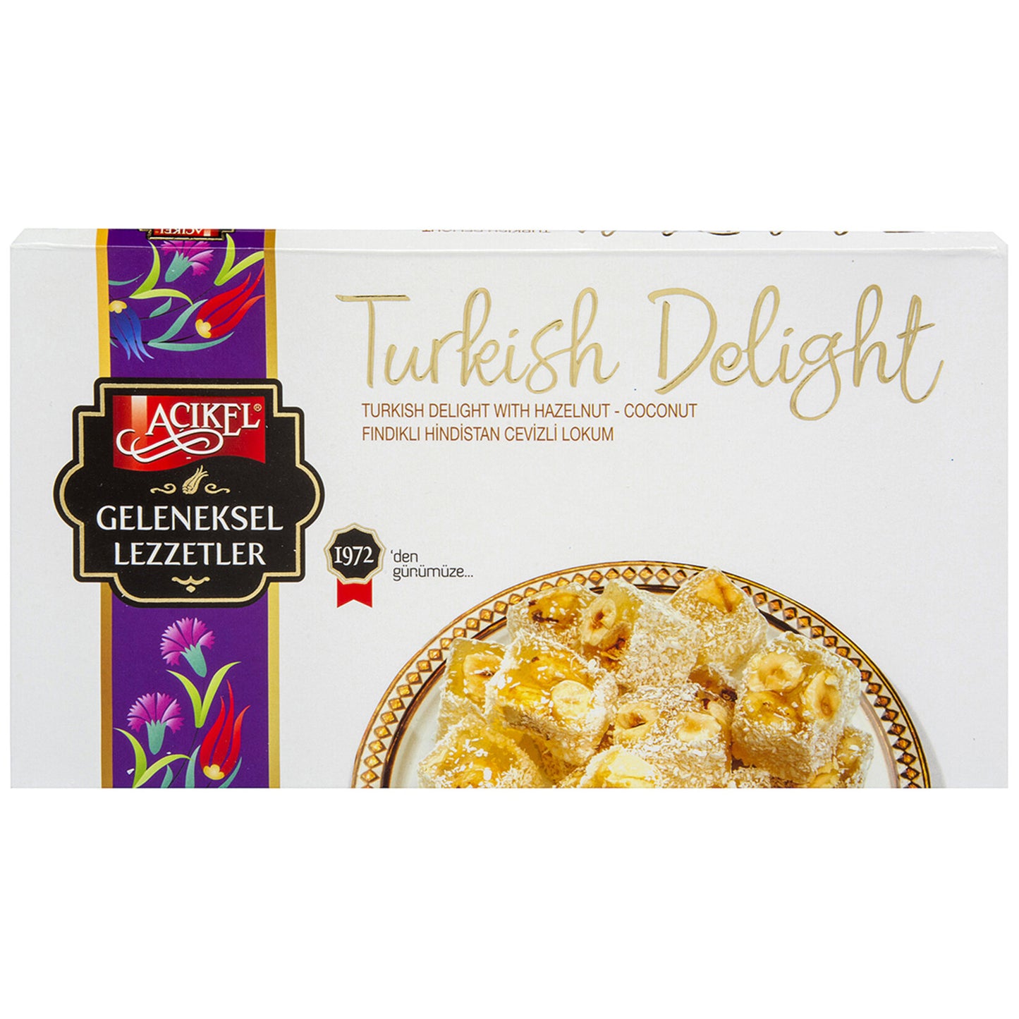 Açıkel Hazelnut Coconut Delight (Fındıklı Hindistan Cevizli Lokum) 275 G