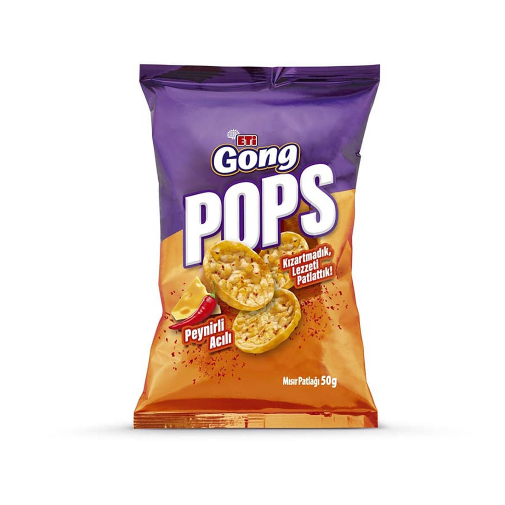 Eti Gong Pops Cheese Spicy (Peynir Acı) 50 G
