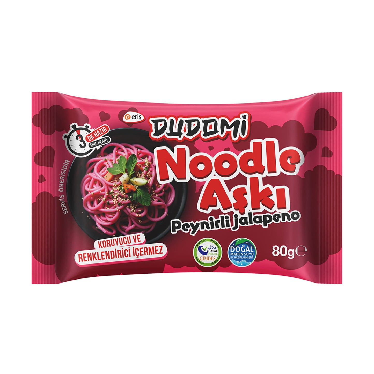 Dudomi Noodle Peynirli Jalapeno Noodle Poşet 80 G