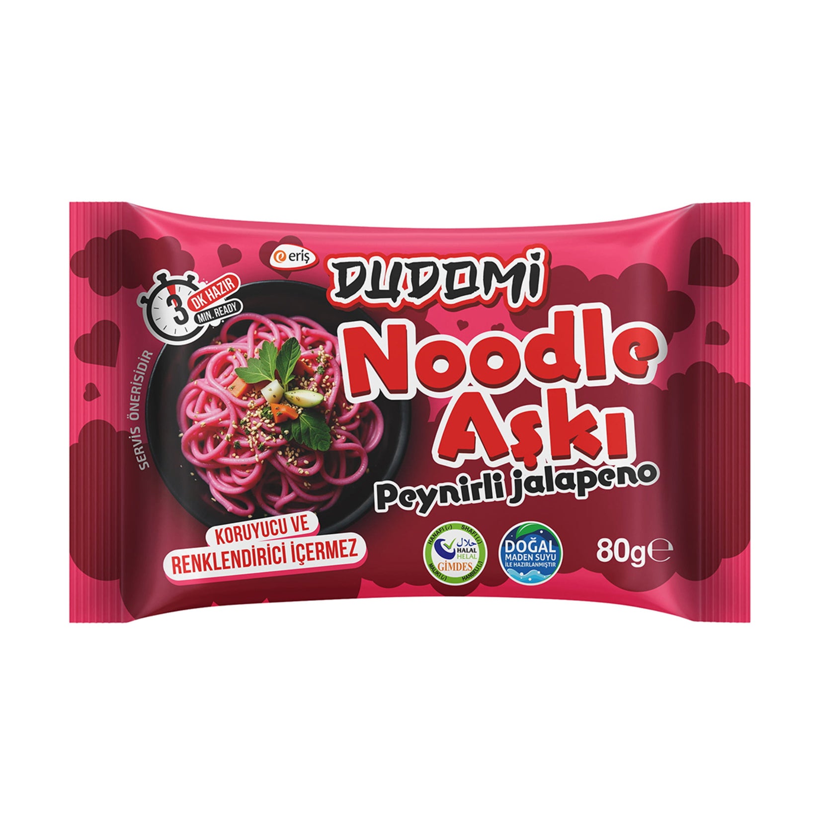 Dudomi Noodle Peynirli Jalapeno Noodle Poşet 80 G