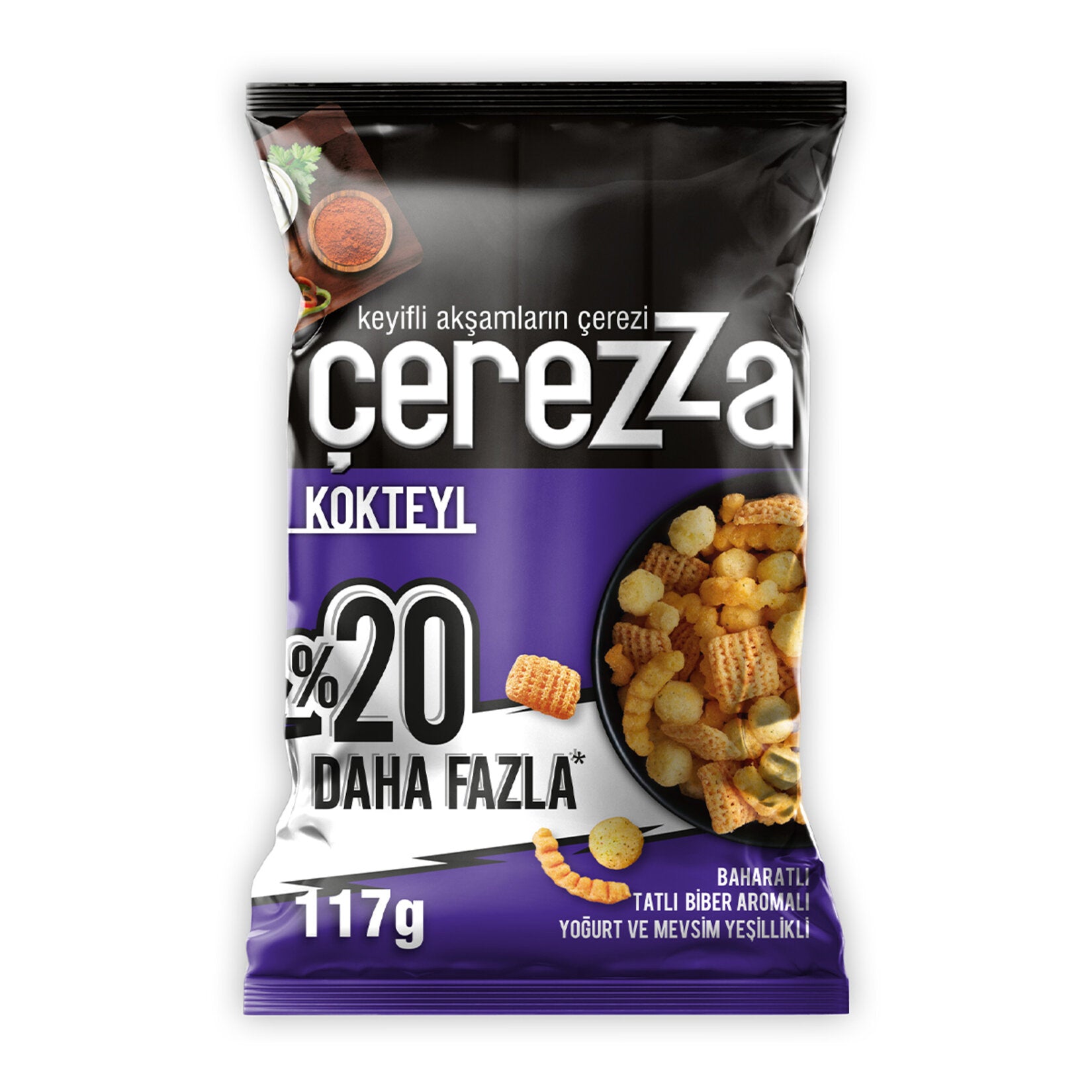 Çerezza Kokteyl Karışık Mısır Çerezi Süper Boy 117 G