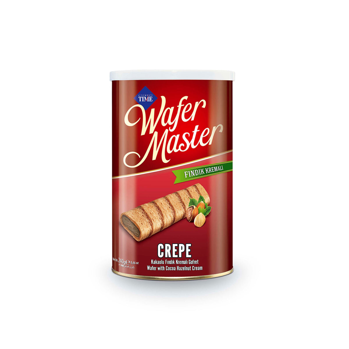 Çizmeci Time Crepe Cocoa Hazelnut Cream Wafer 240 G