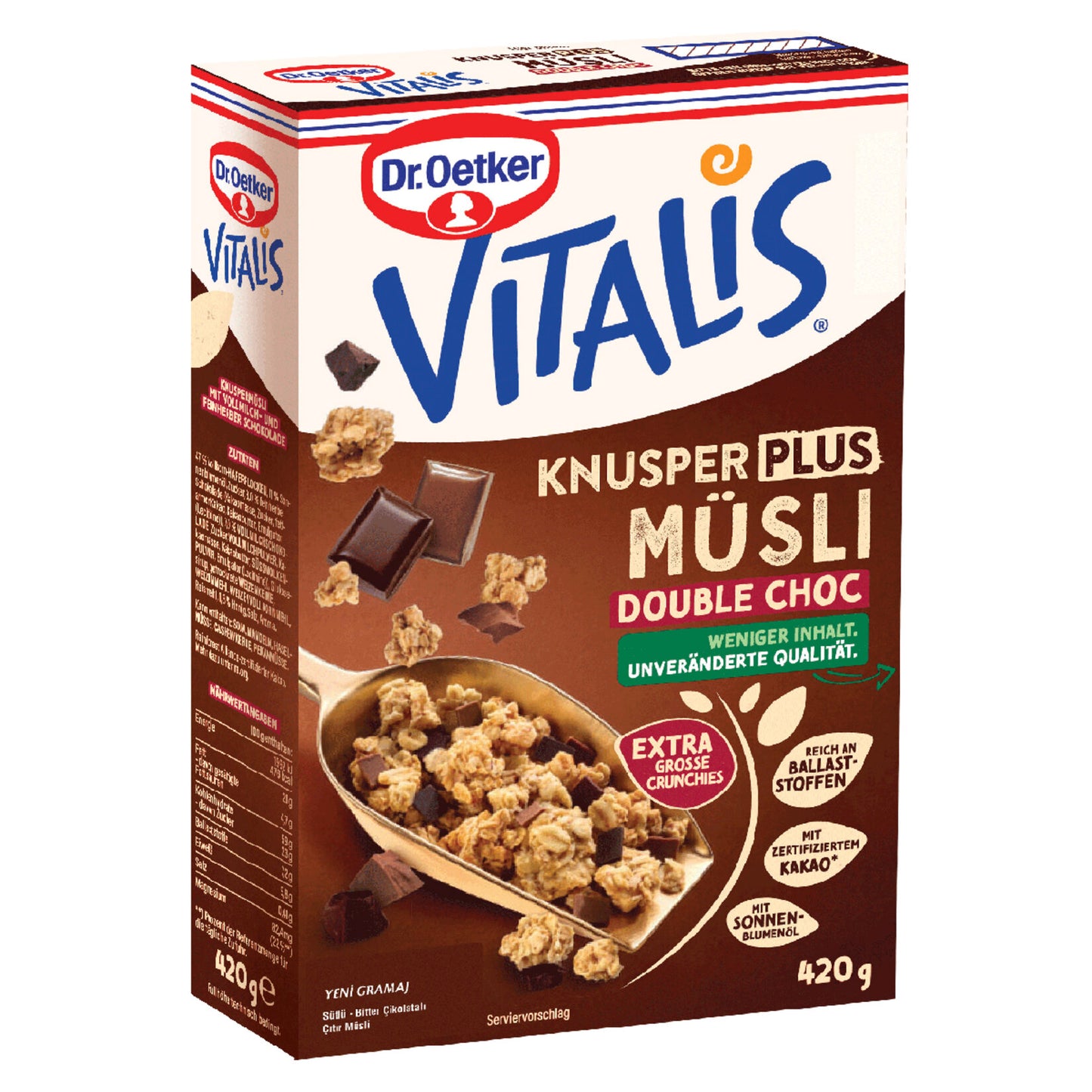 Dr.Oetker Vitalis Crunchy Muesli with Milk and Dark Chocolate 420 G (Çıtır Müsli)