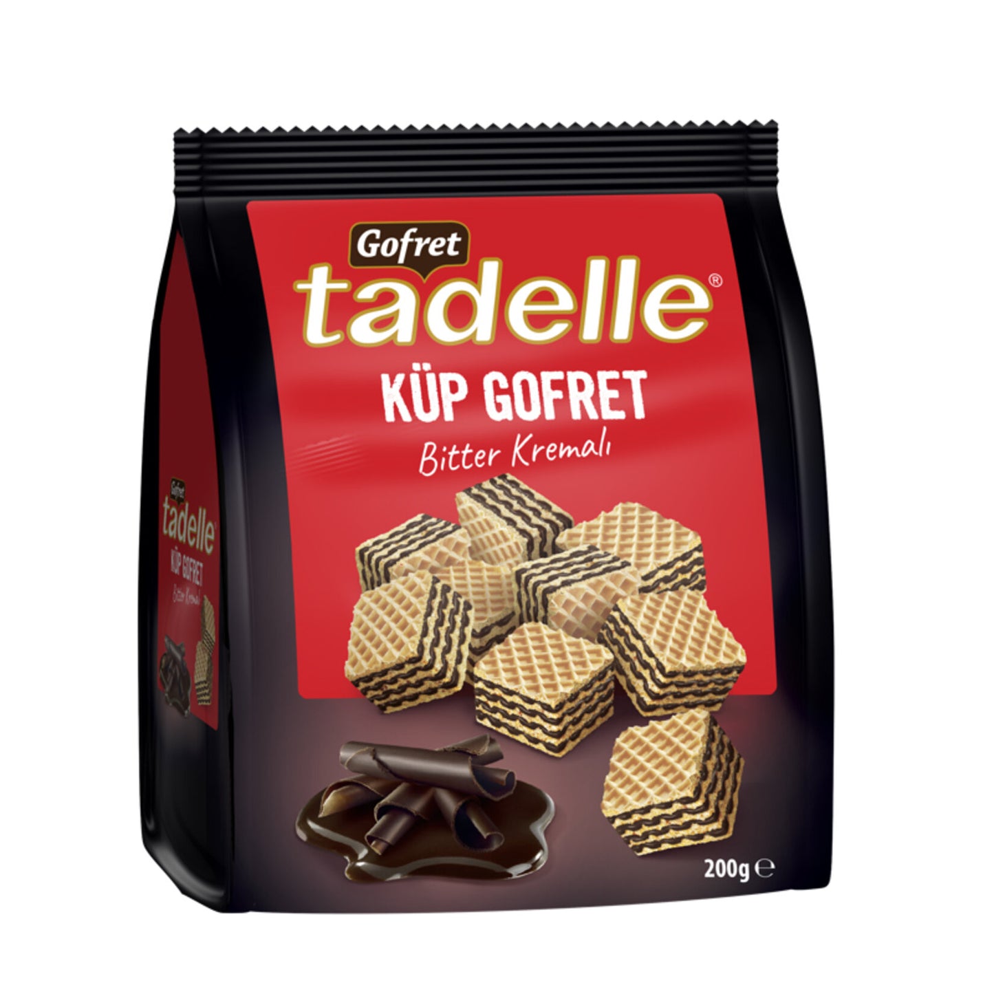 Tadelle Cube Wafer with Dark Cream (Küp Gofret Bitter Kremalı) 200 G