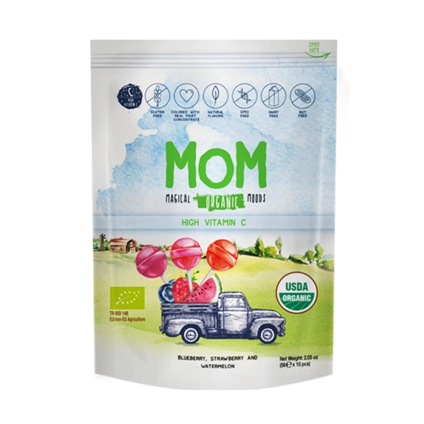 Mom C Vitamin Organic Lollipop (Organik Lolipop) 10 x 5.8 G