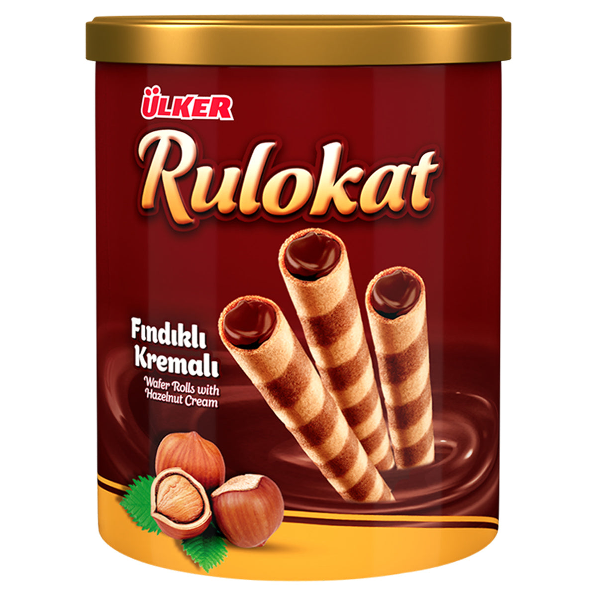Ülker Rulokat 9 Kat Tat Hazelnut Rolled Wafer (Fındıklı Rulo Gofret) 170 G