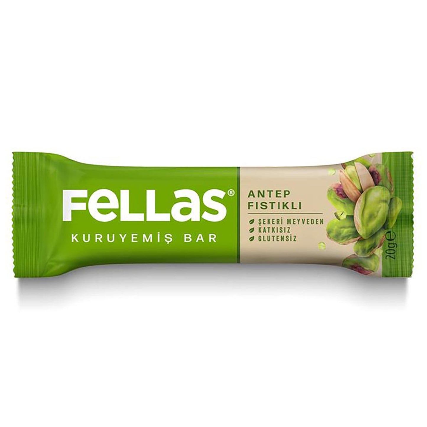 Fellas Pistachio Nut Bar (Antep Fıstıklı Kuruyemiş Bar) 20g