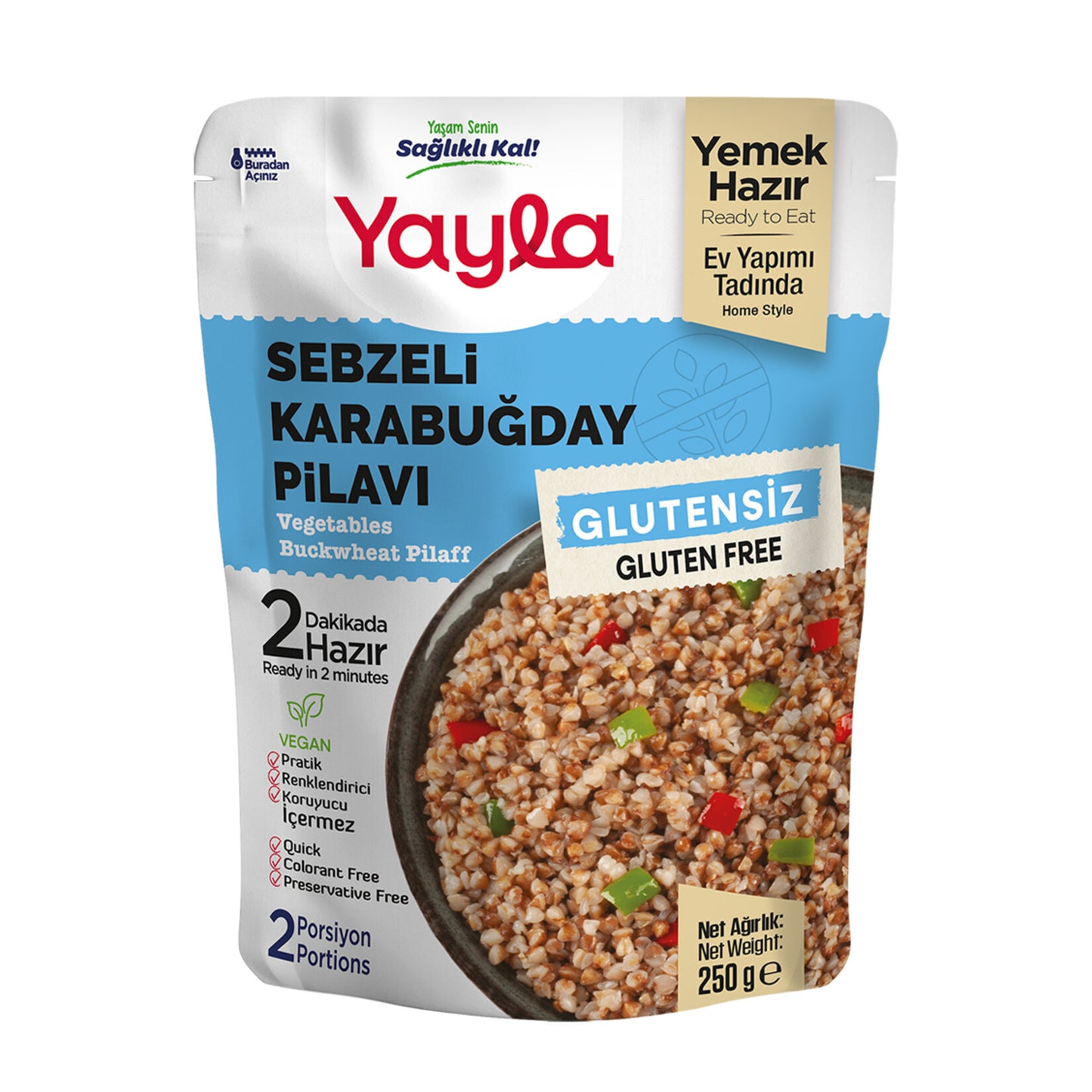 Yayla Glutensiz Sebzeli Karabuğday Pilavı 250 G
