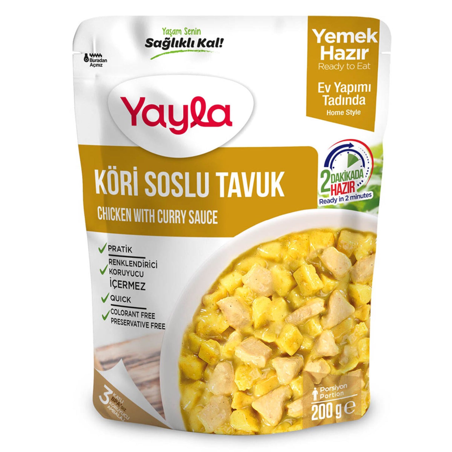 Yayla Curry Sauce Chicken (Köri Soslu Tavuk) 200g