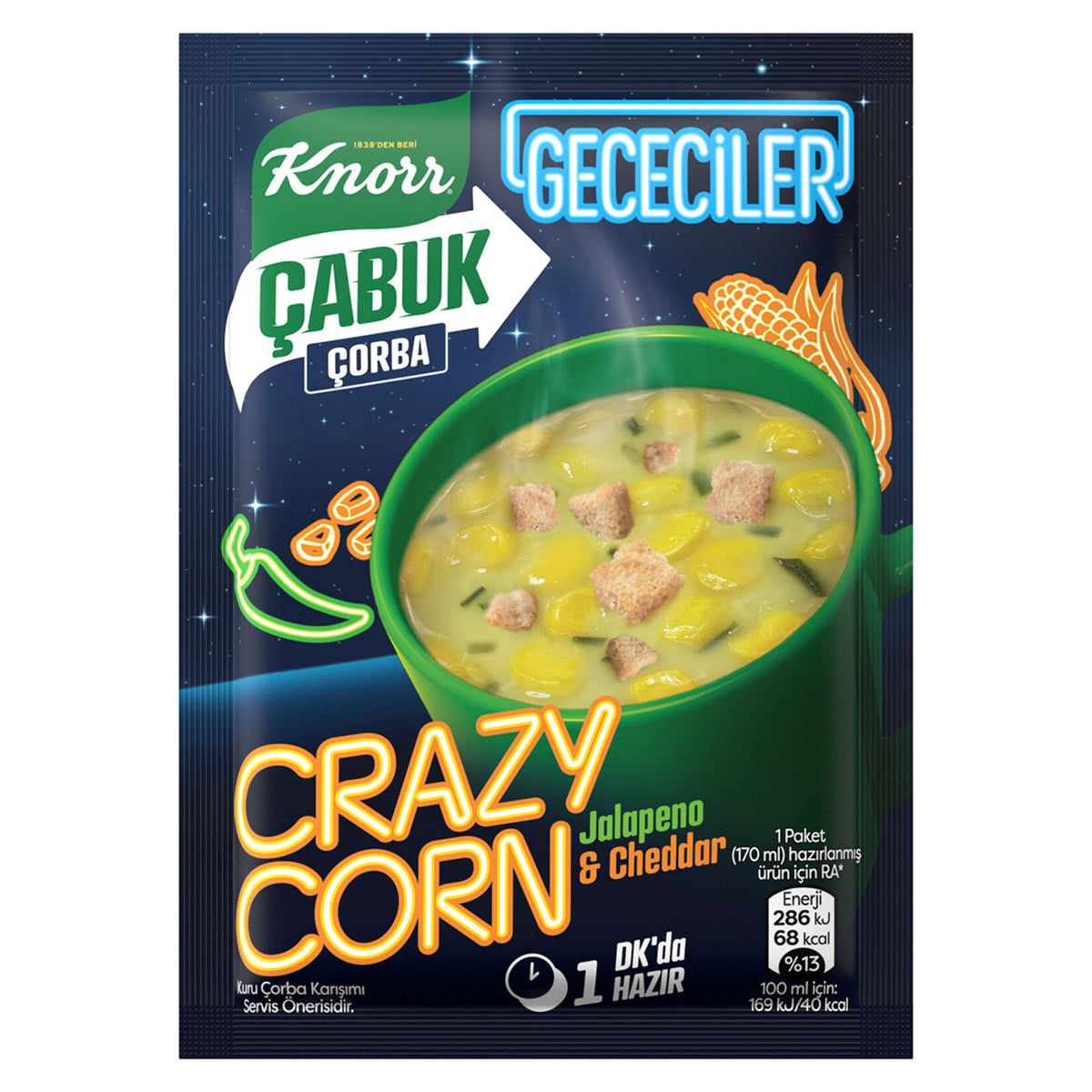 Knorr Quick Soup Crazy Corn (Çabuk Çorba Crazy Corn) 18 G