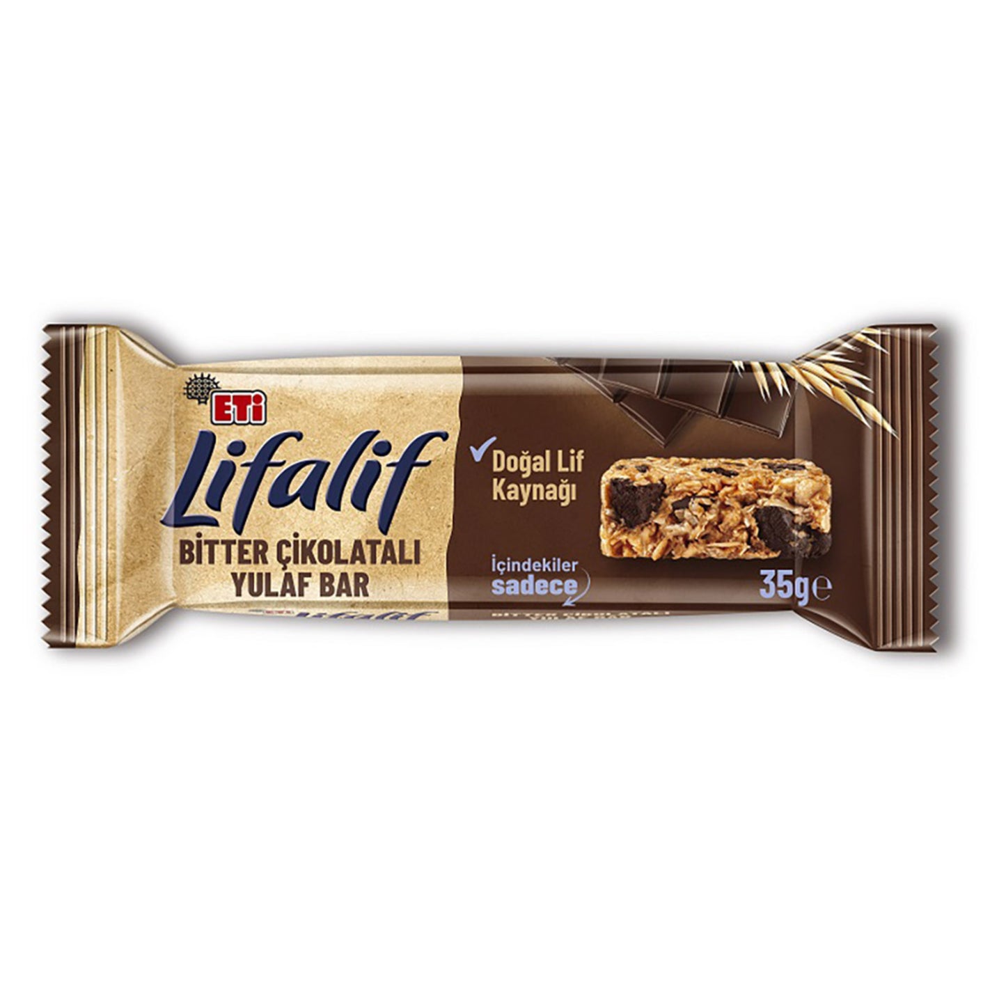 Eti Lifalif Dark Chocolate Oat Bar (Bitter Çikolatalı Yulaf Bar) 35 G