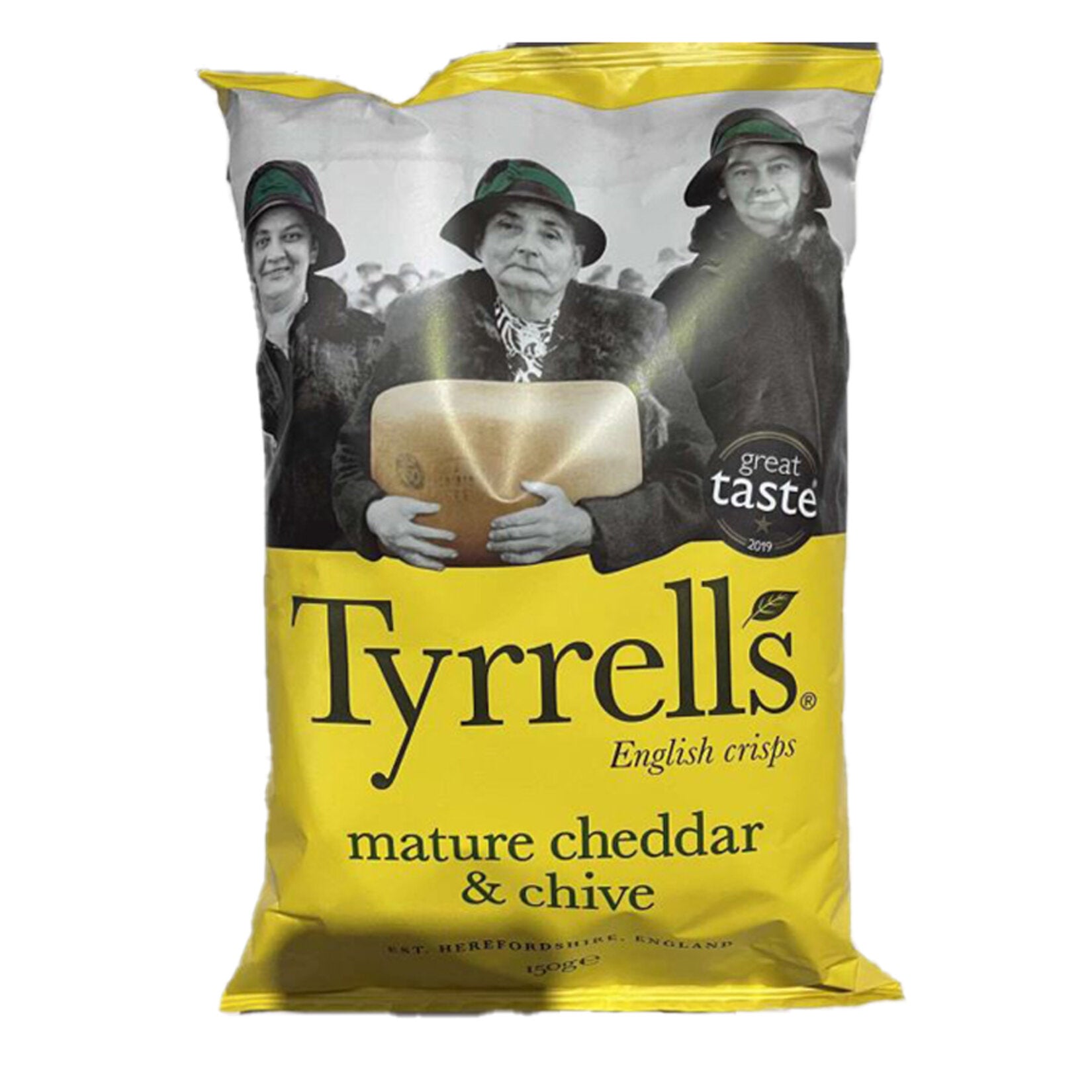 Tyrrells Cheddar Cheese Potato Chips 150g