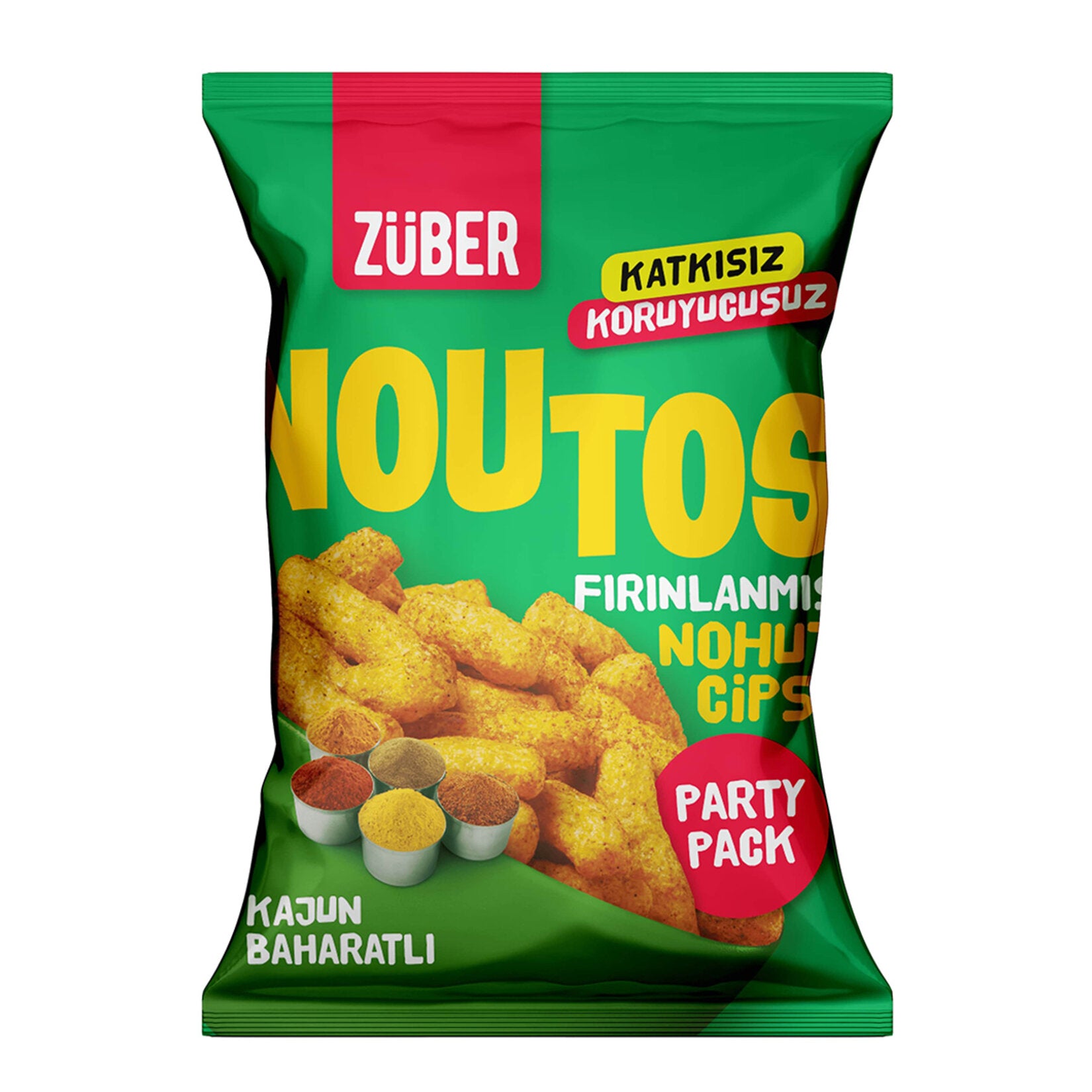 Züber Cajun Spiced Chickpea Chips (Noutos Kajun Baharatlı Nohut Cipsi) 75 G