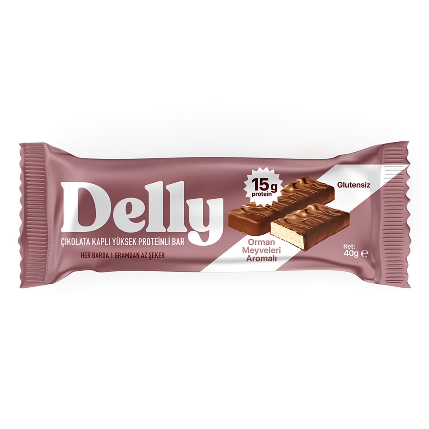 Delly Forest Fruit Protein Bar (Orman Meyveli Protein Bar) 40g