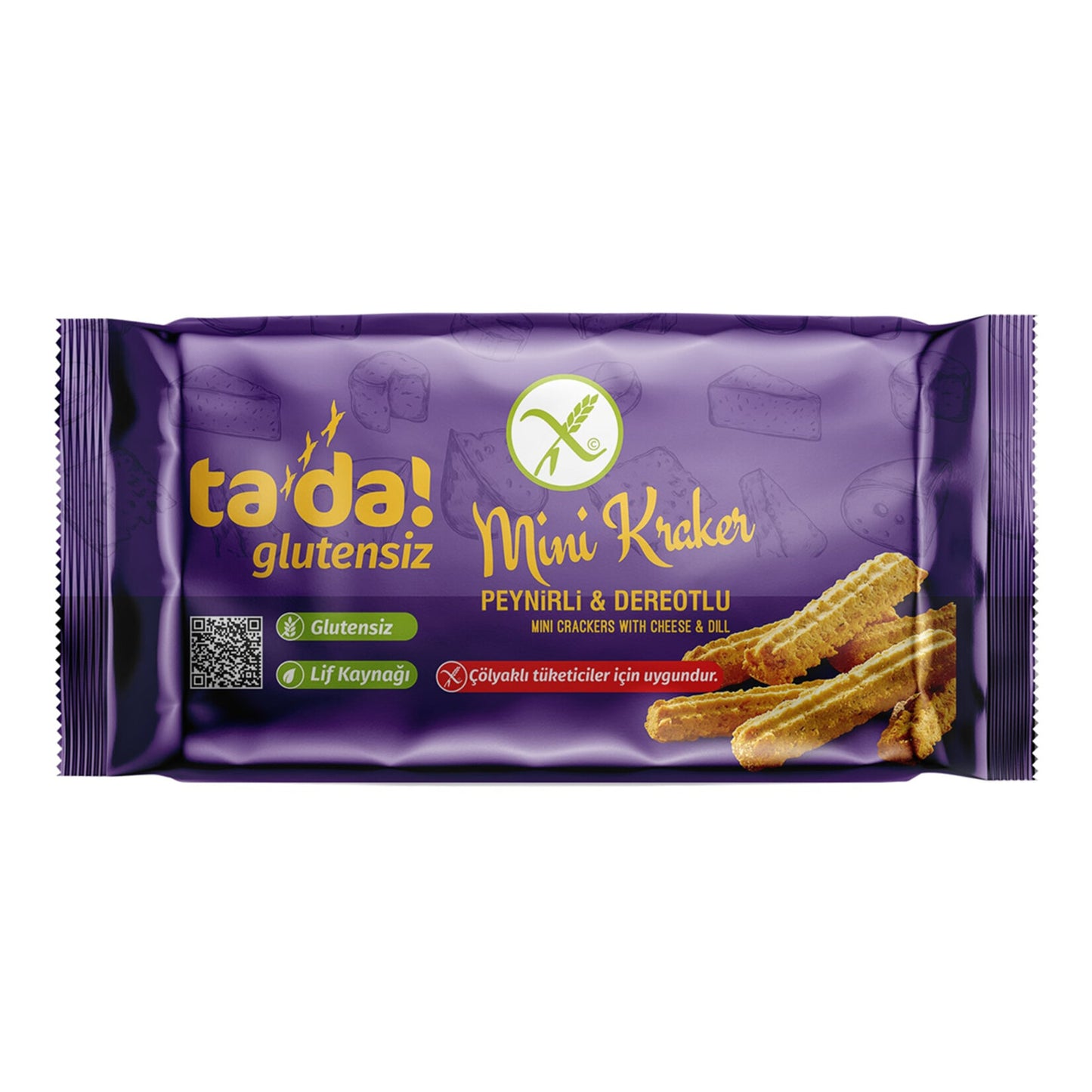 Tada Gluten-Free Cheese and Dill Mini Crackers (Peynirli Dereotlu Mini Kraker) 85g
