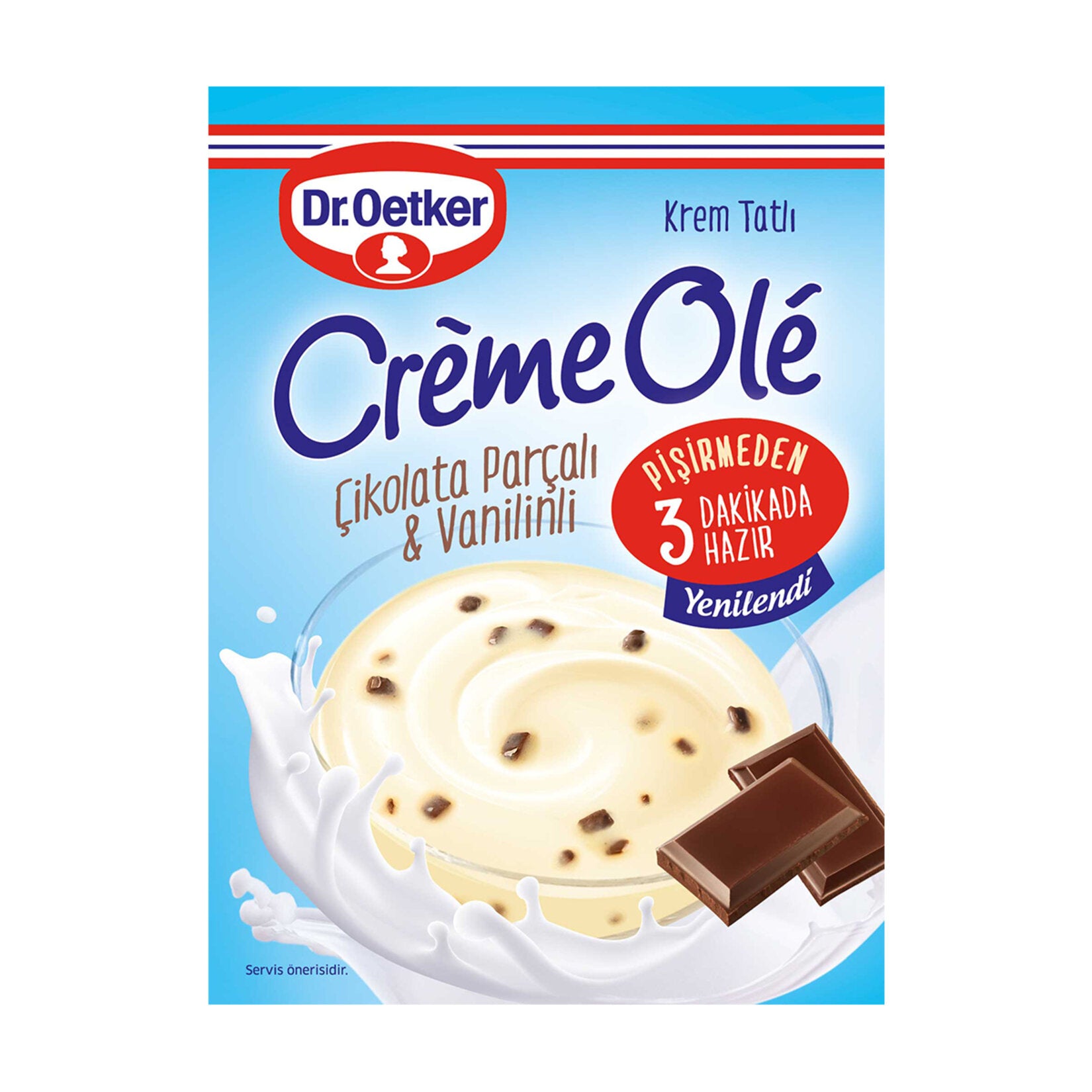 Dr.Oetker Chocolate Chip Vanilla Cream (Çikolata Parçalı Vanilinli Creme Ole) 91g