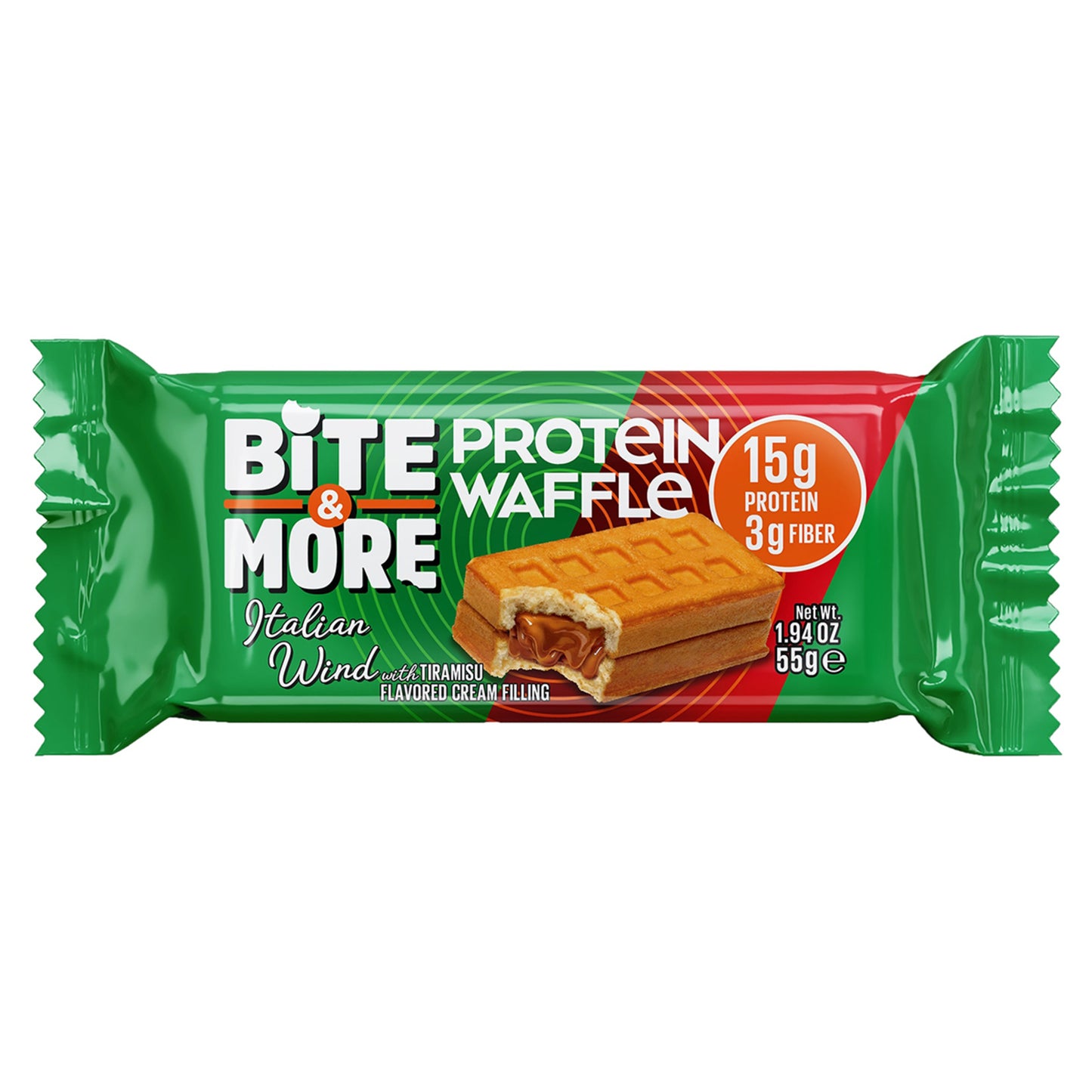 Bite & More Tiramisu Krem Dolgulu Protein Waffle 55 G
