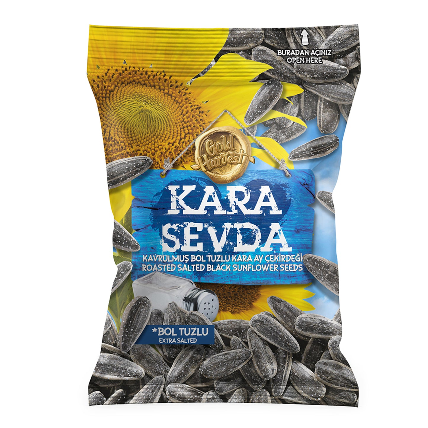 Kara Sevda Extra Salted Black Sunflower Seeds 250g