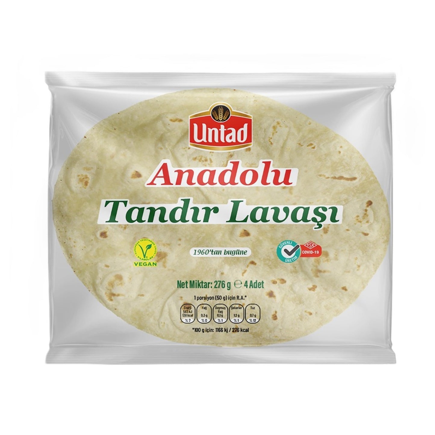 Untad Tandoor Bread Lavash (Tandır Ekmeği Lavaşı) 276 G